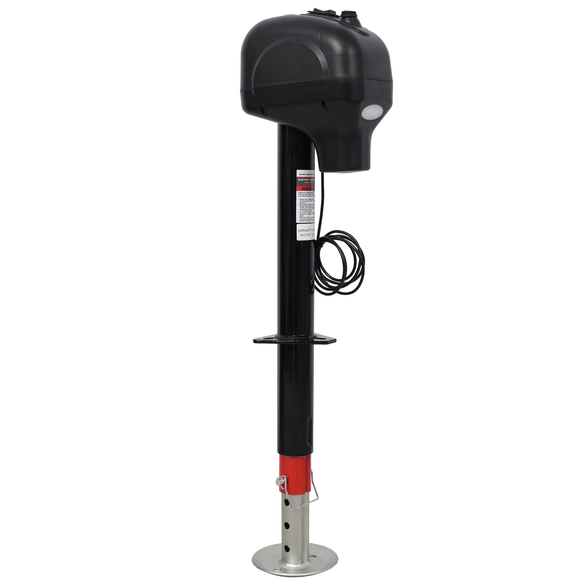 Electric Power Tongue Jack 3500Lbs Capacity With Waterproof Cover For RV Trailer & Camper, 12V Dc - Black