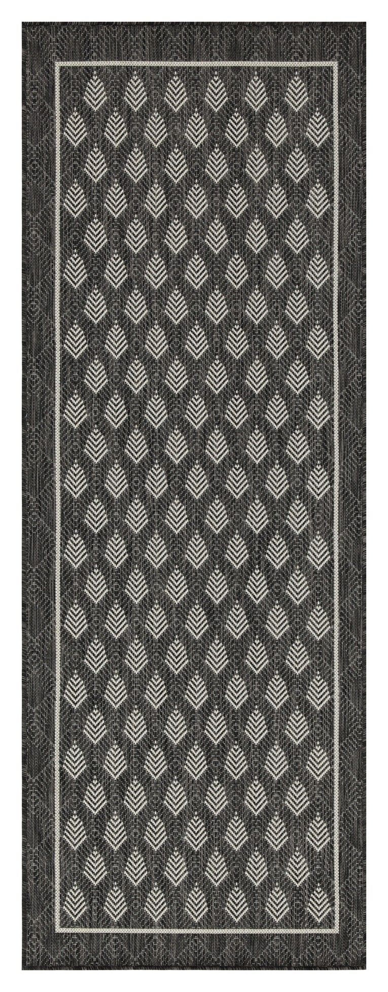 Sunshine - 5'3" X 7'3" Indoor, Outdoor Polypropylene Area Rug - Anthracite