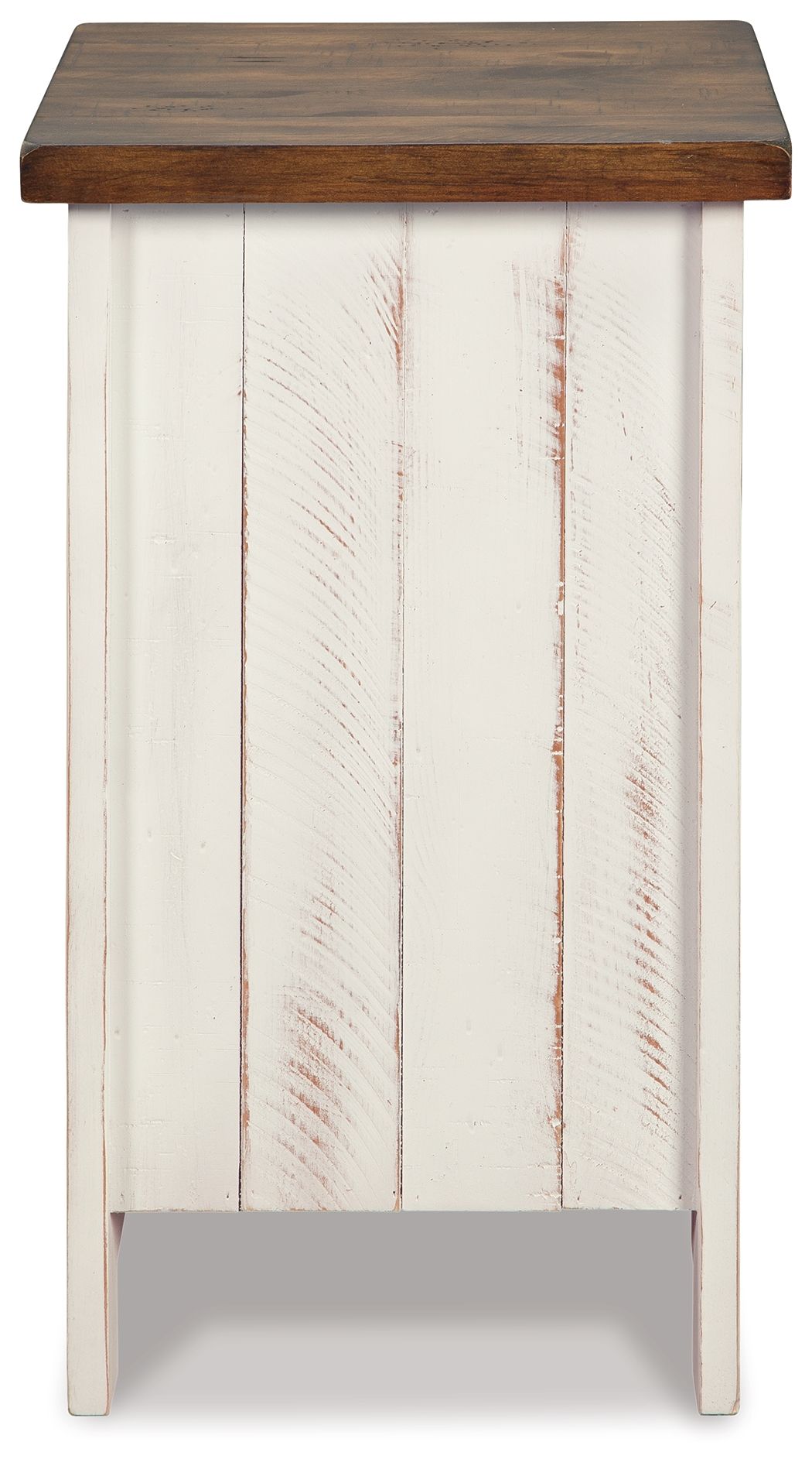 Wystfield - Chair Side End Table - White / Brown - Best Buy Furniture