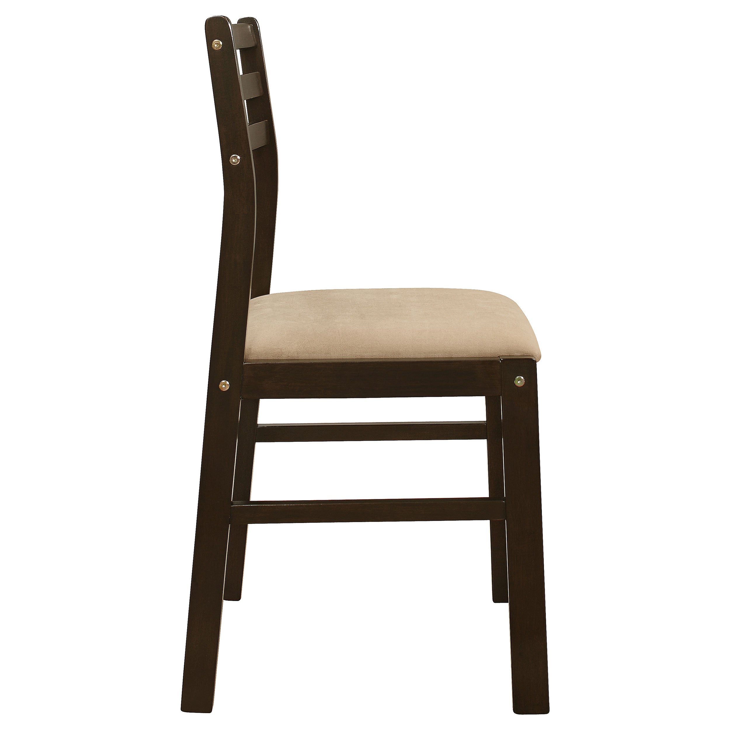 Bucknell 3-piece Round Drop Leaf Dining Table Set Cappuccino-CoasterEveryday