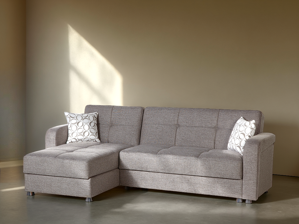 Vision 2-Piece L-Shaped Sleeper Sectional Sofa – 102” Wide, Reversible Chaise, Modern Comfort & Functionality