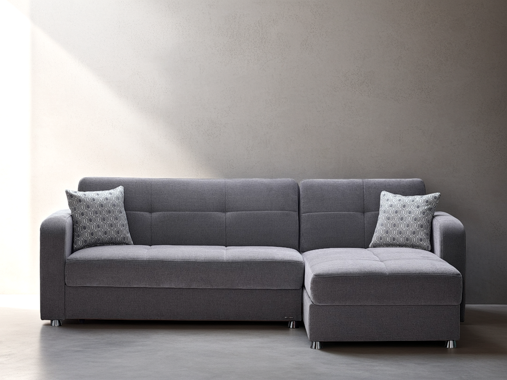 Vision 2-Piece L-Shaped Sleeper Sectional Sofa – 102” Wide, Reversible Chaise, Modern Comfort & Functionality