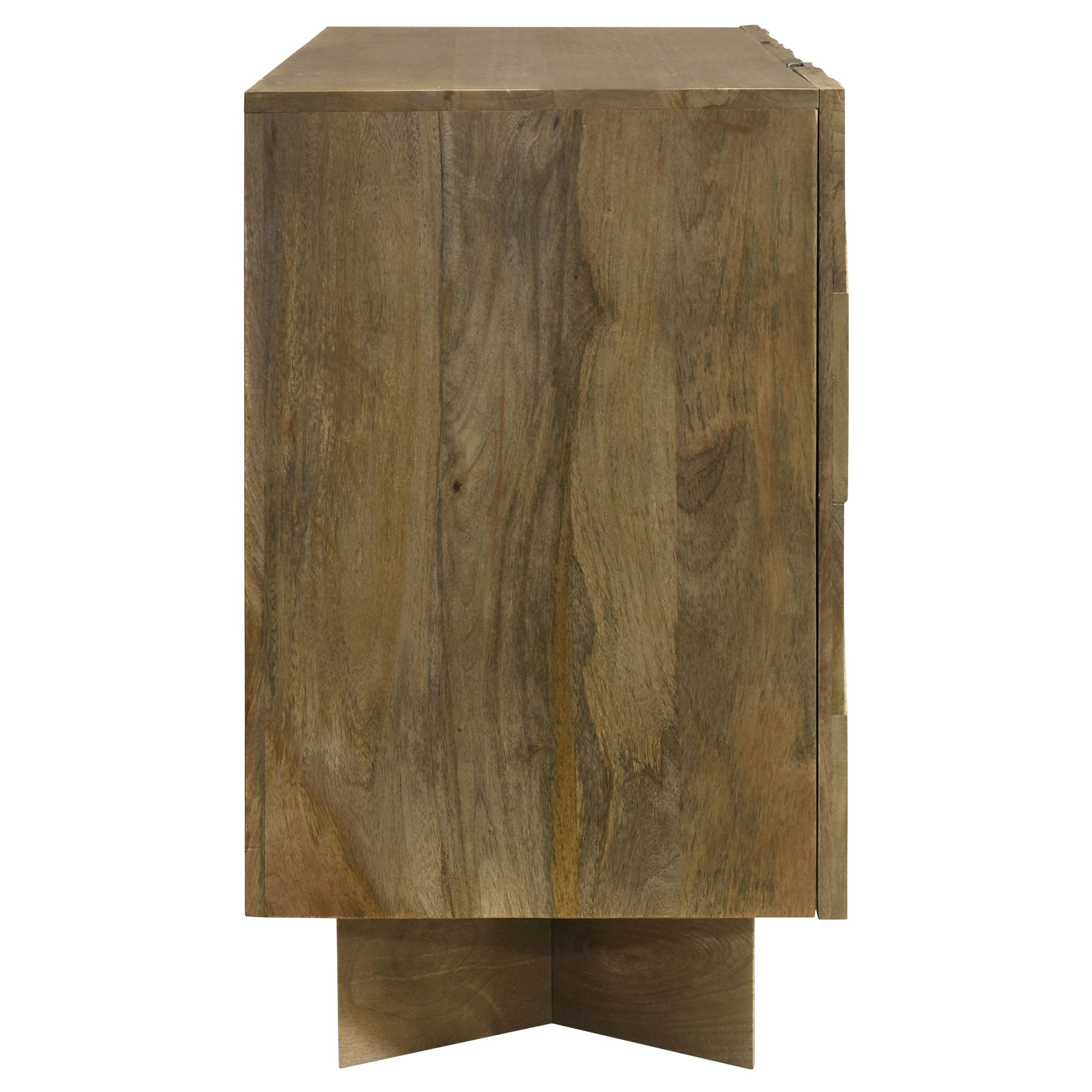 Tyler 3-door Solid Wood Sideboard Buffet Cabinet Mango Brown-