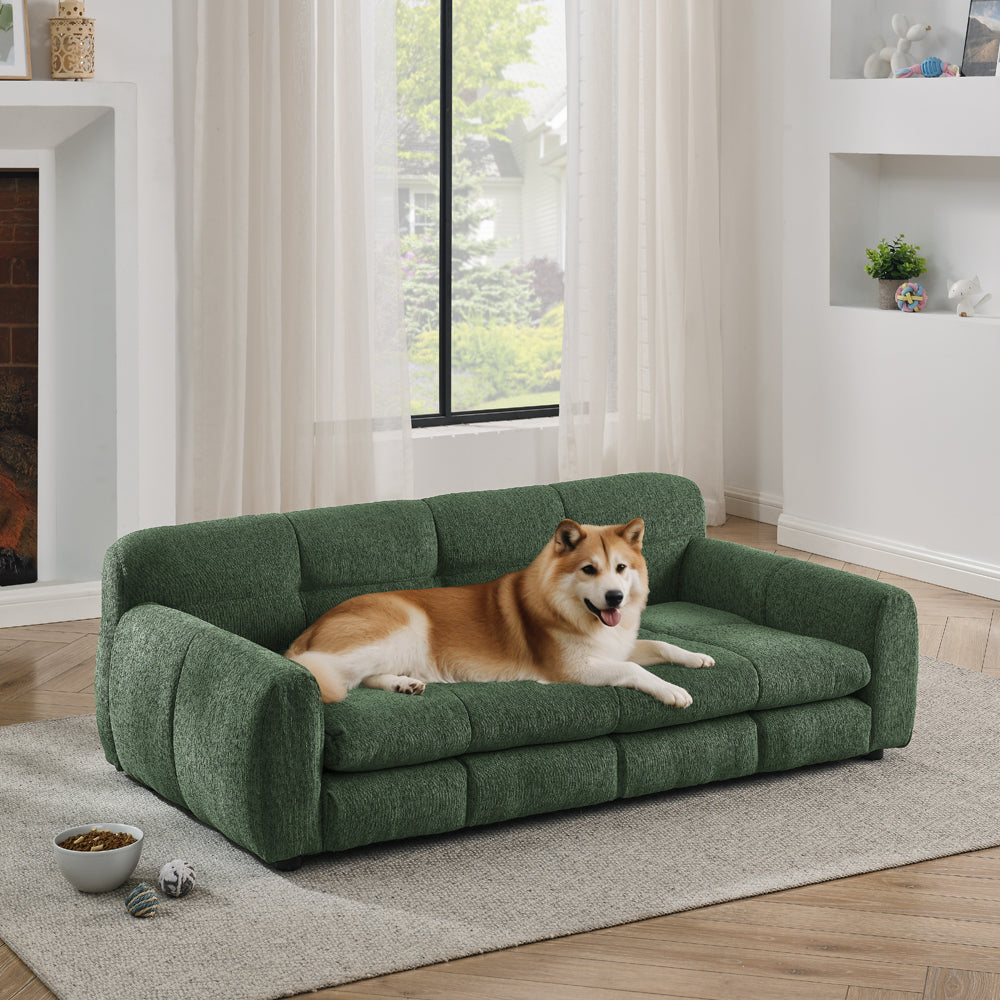 Soft and Comfortable Pet Bed for Big and Oversized Dogs - Olive Green