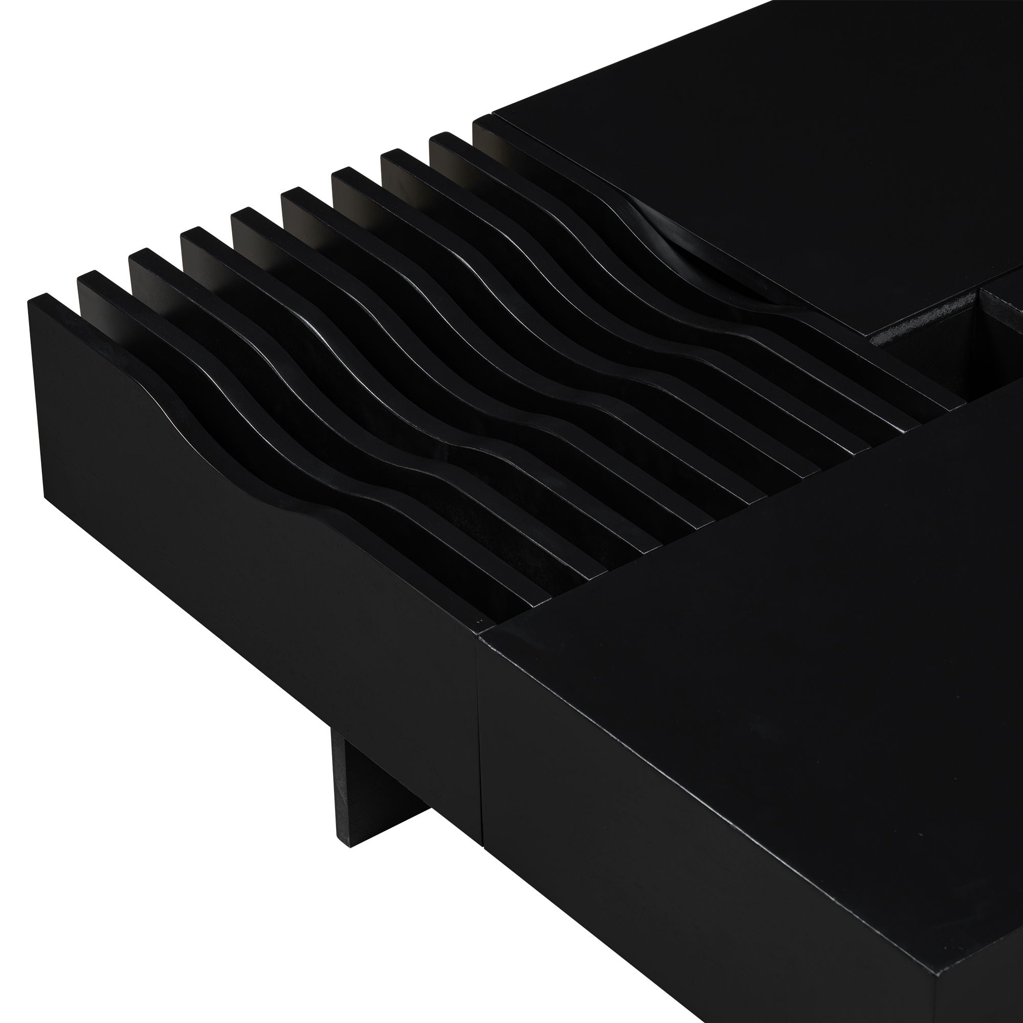 Unique Square Coffee Table With 3 Drawers