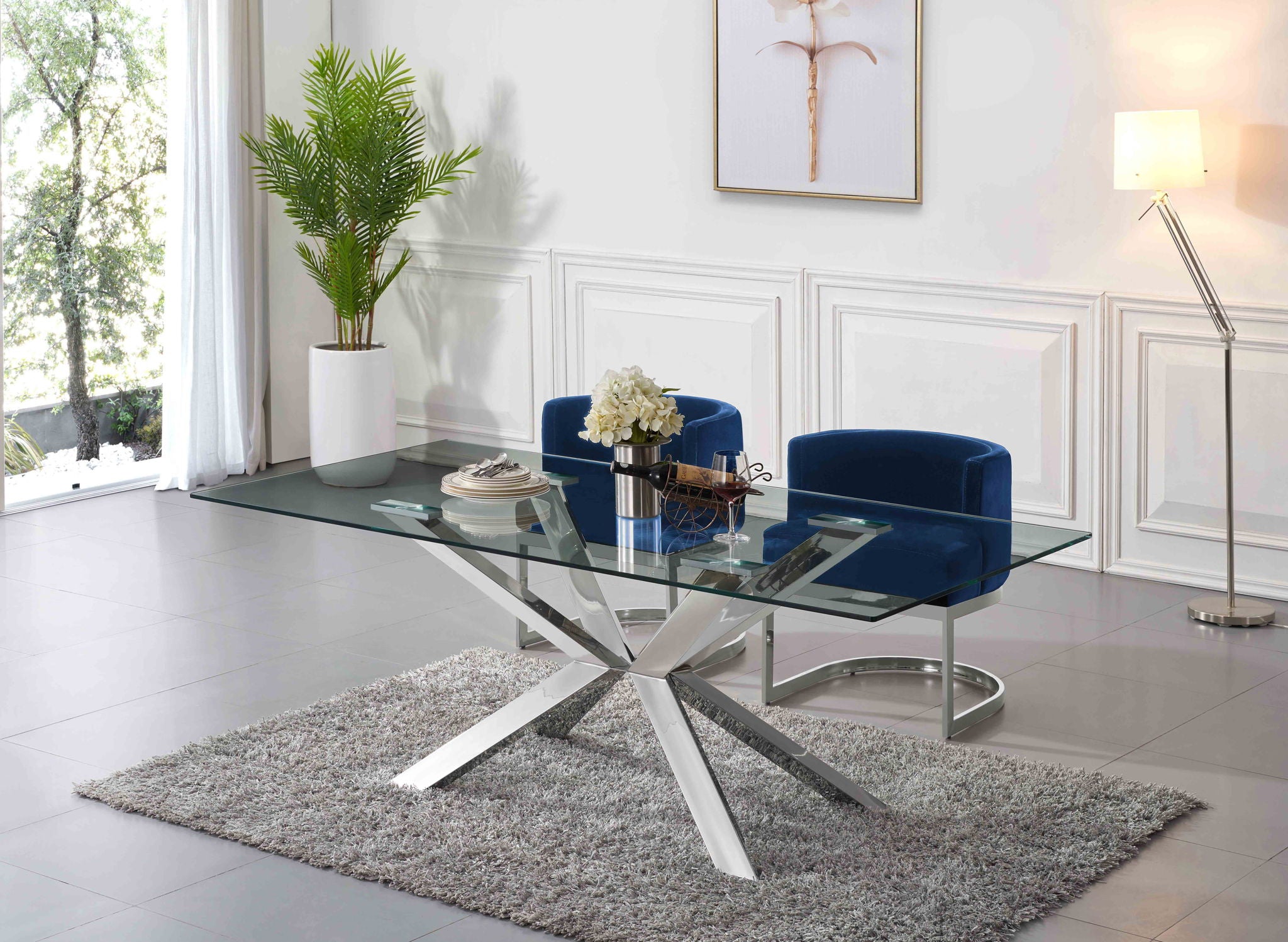 Gianna - Dining Chair with Chrome Legs