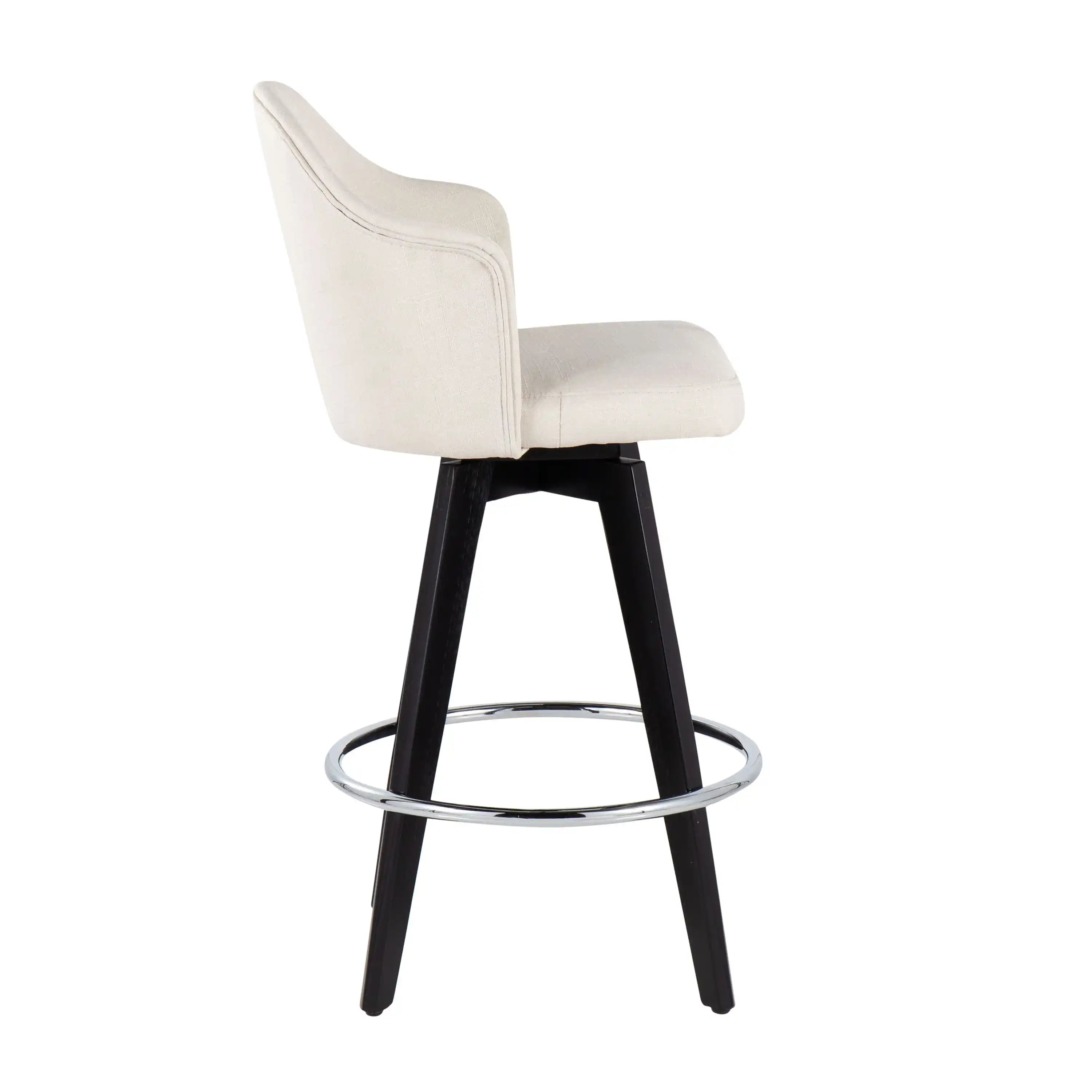 Ahoy - Contemporary Fixed Height Counter Stool With Round Footrest (Set of 2) - Best Buy Furniture
