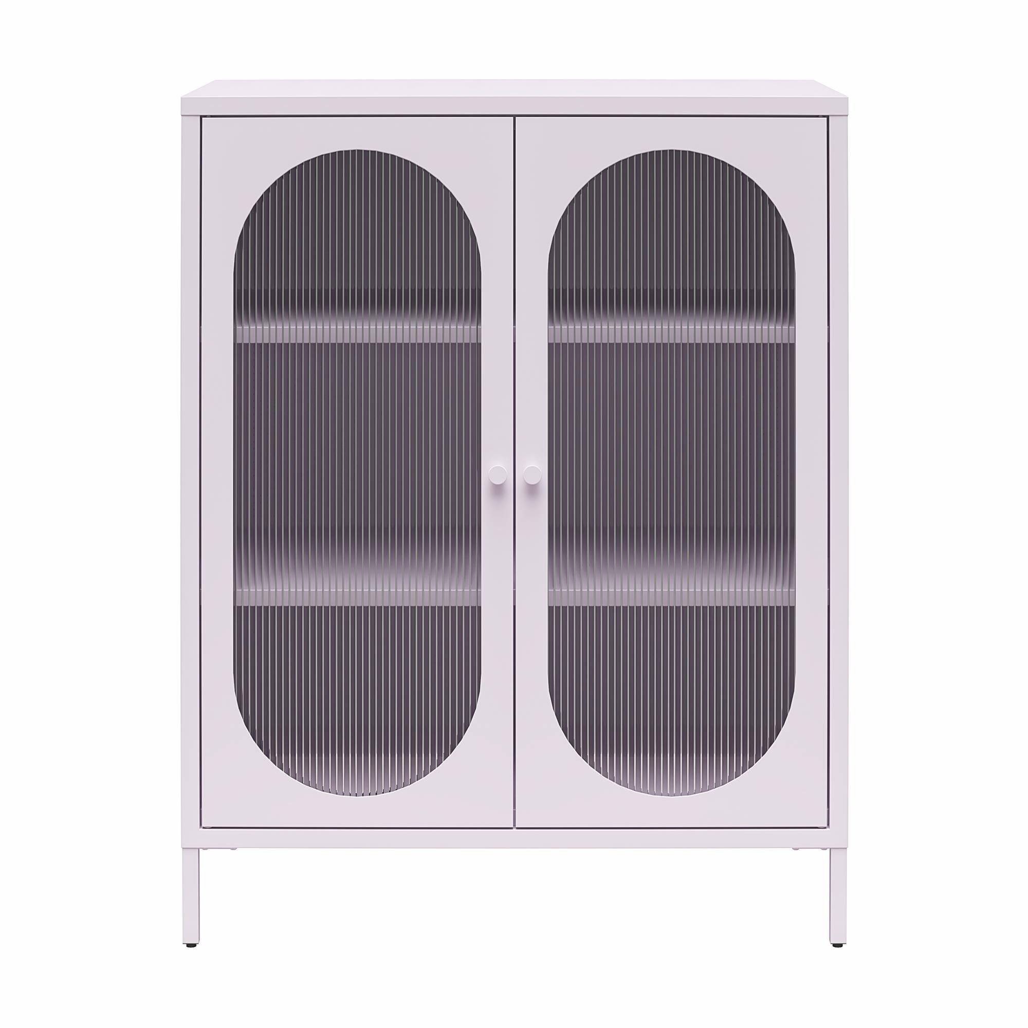 Luna - 2 Door Accent Cabinet With Fluted Glass