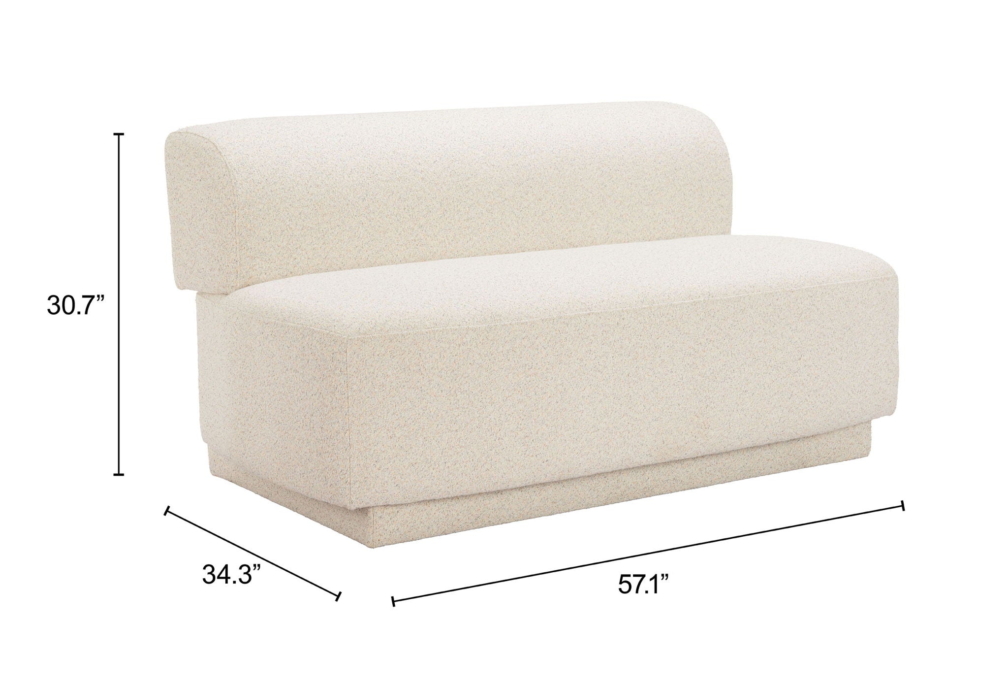Anese - Loveseat - Multigrain Beige