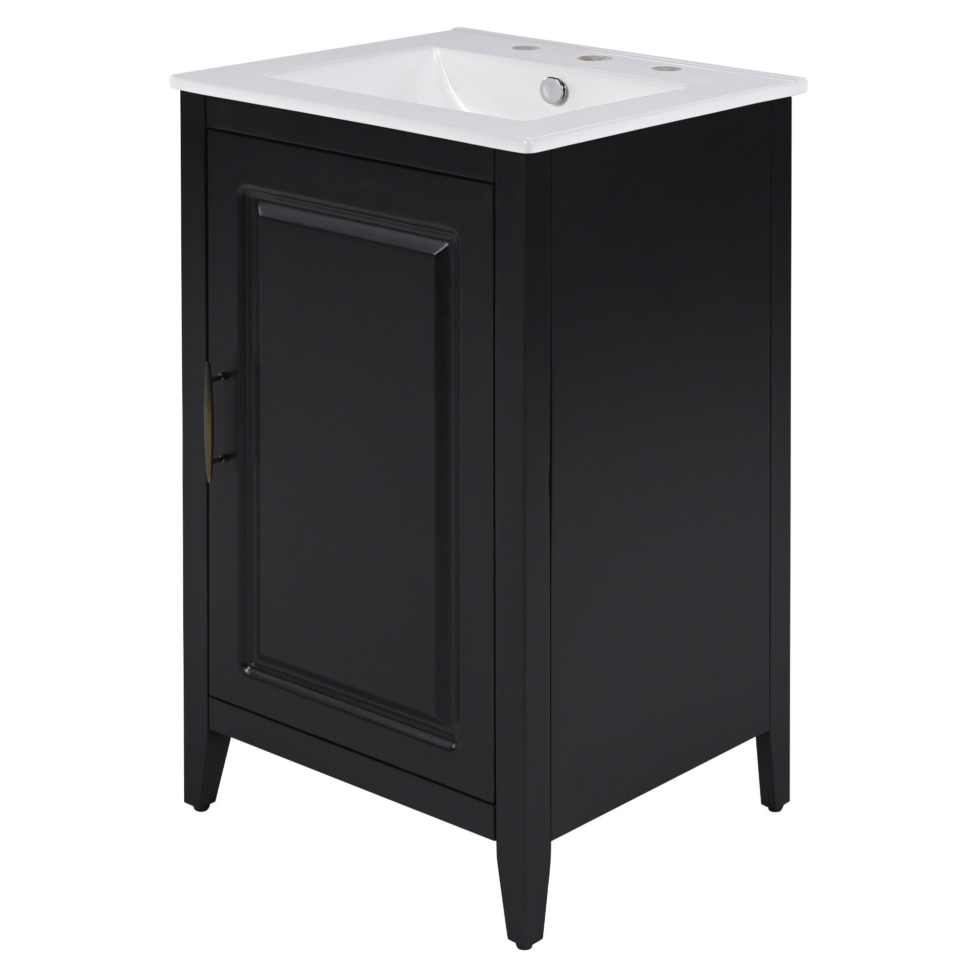 Modern Bathroom Vanity With Sink, Functional Drawer, Soft- Closing Door
