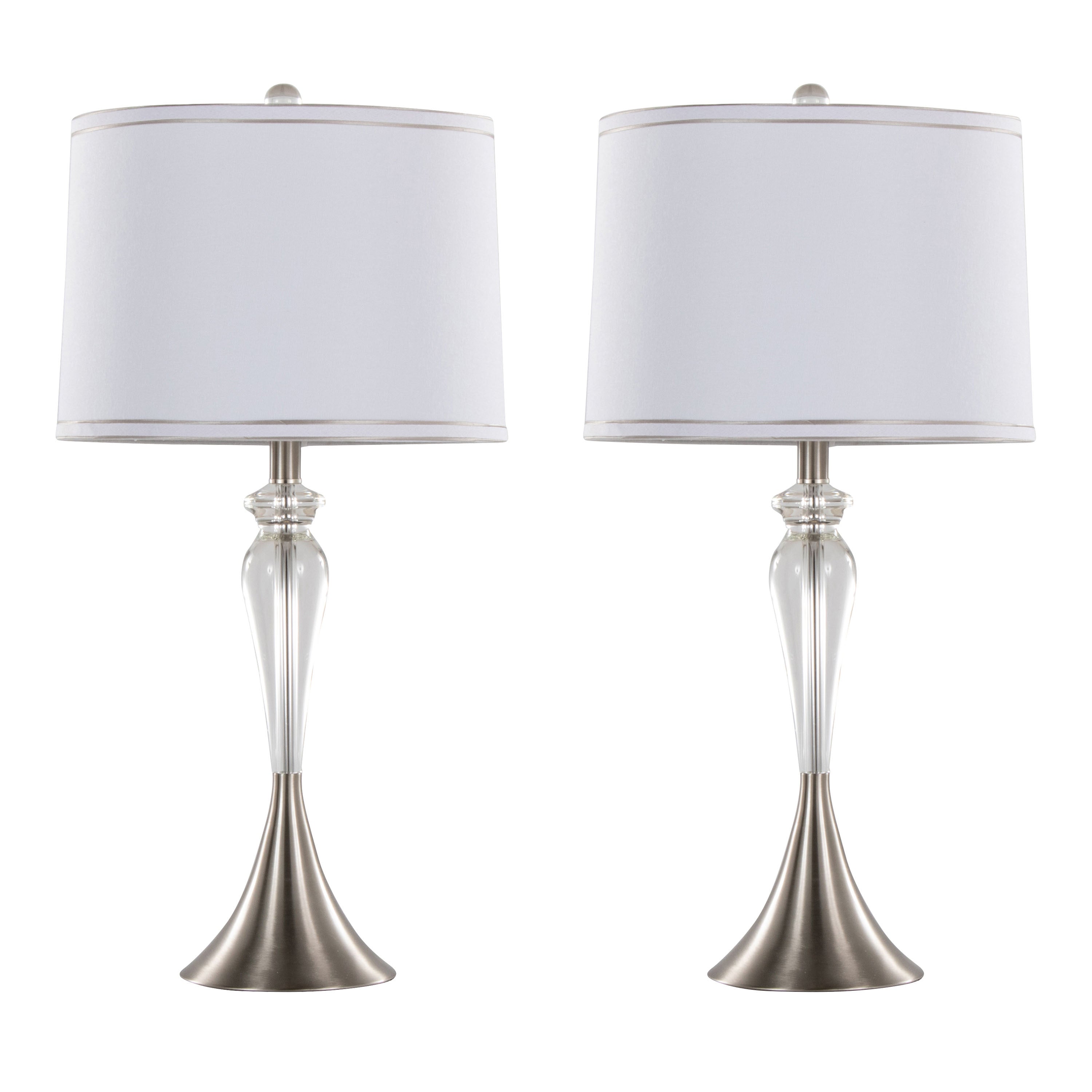 Ashland 28" Contemporary Crystal Table Lamp Set of 2