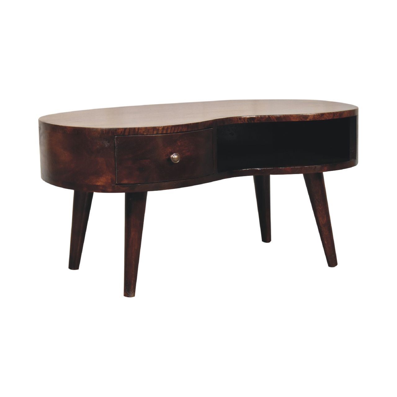 Wooden Wave Coffee Table - Walnut