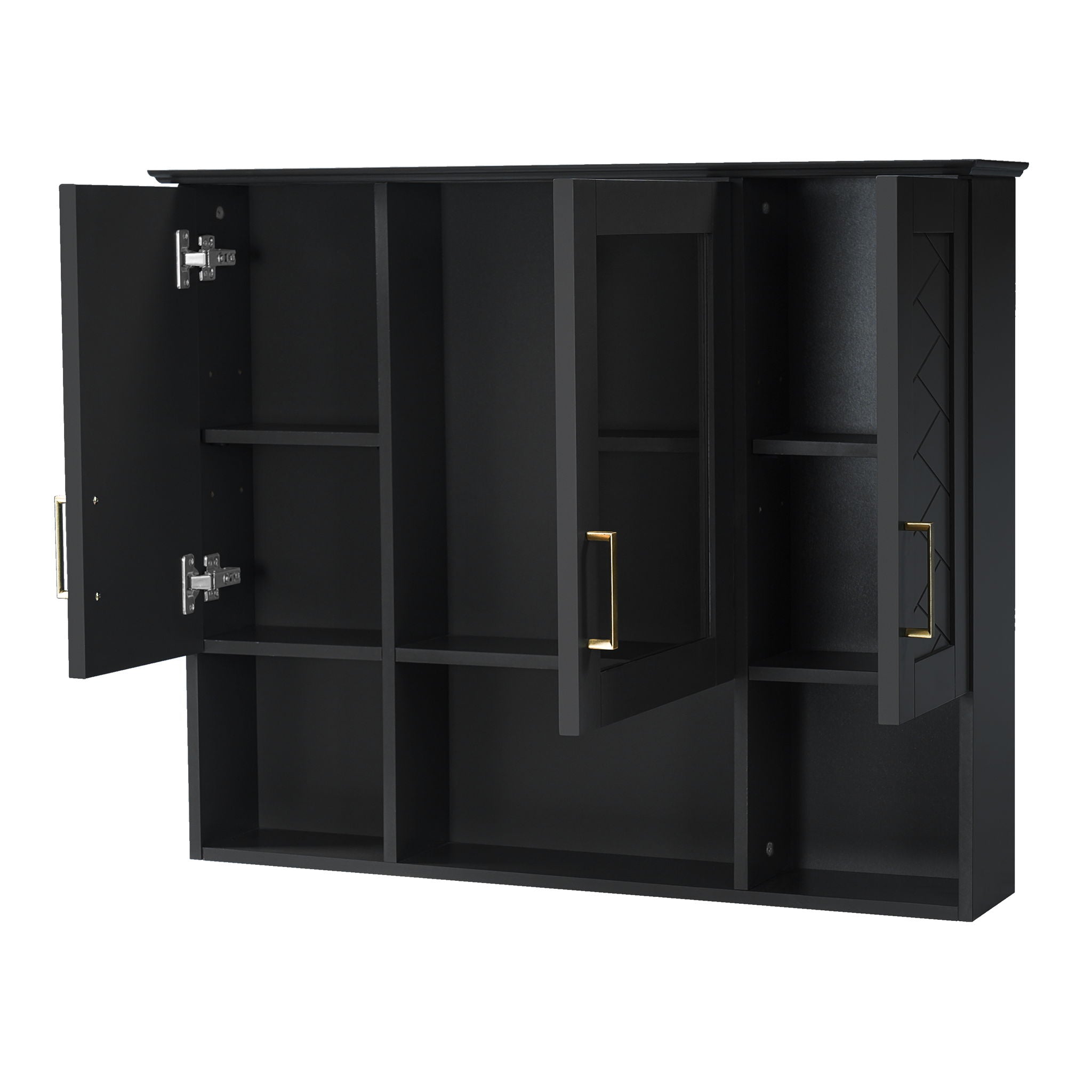 Modern Wall Mounted Medicine Cabinet With Adjustable Shelves, Soft Close Doors, High Define Mirror