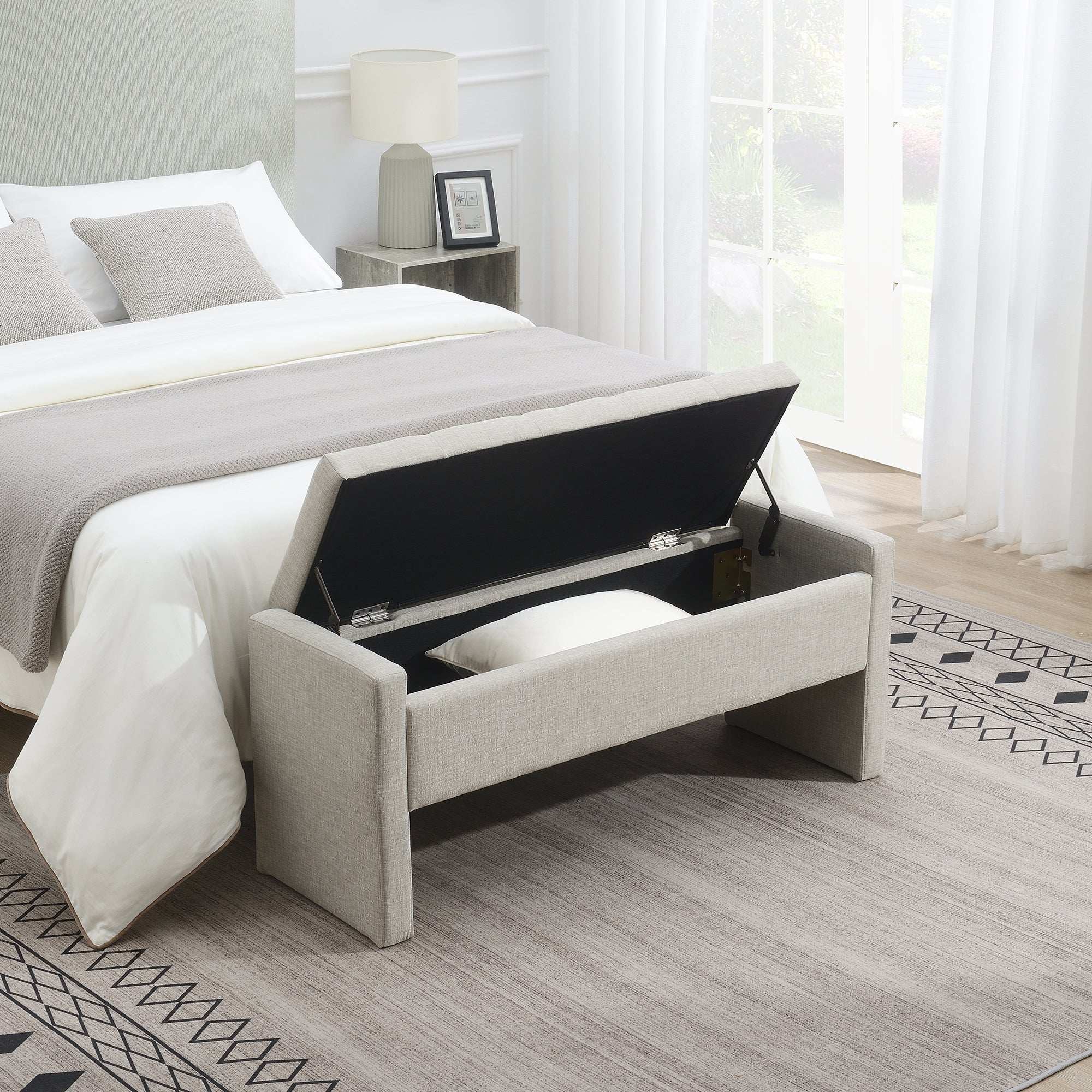 Luma Modern Bench with Storage