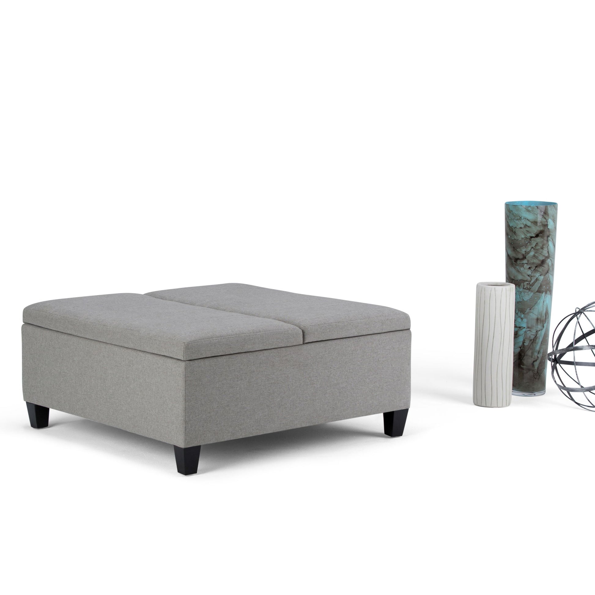 Ellis - Coffee Table Storage Ottoman Contemporary Design - Best Buy Furniture