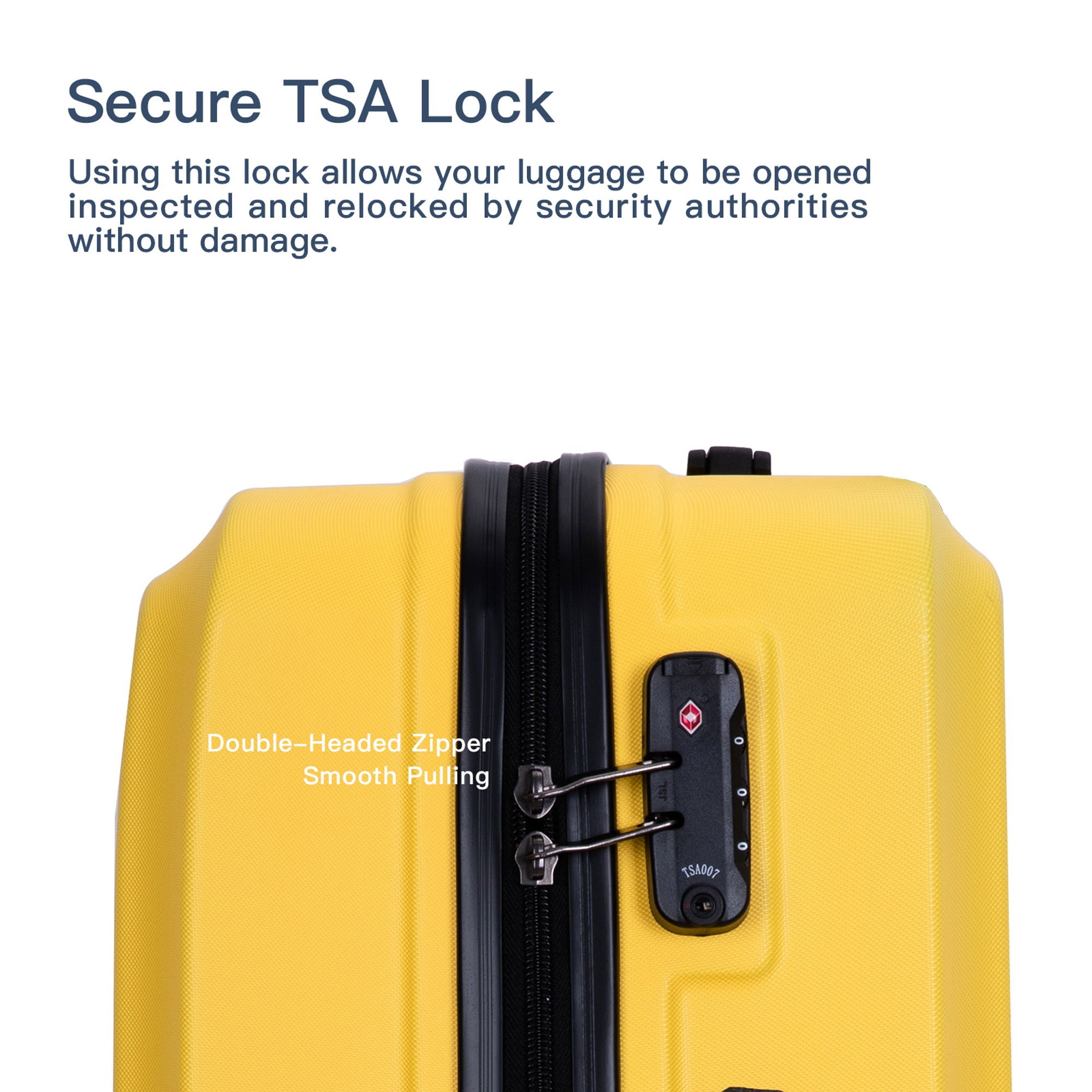 3 Piece Luggage Sets Lightweight Suitcase With Two Hooks, Spinner Wheels, Tsa Lock, Durable Hard Shell