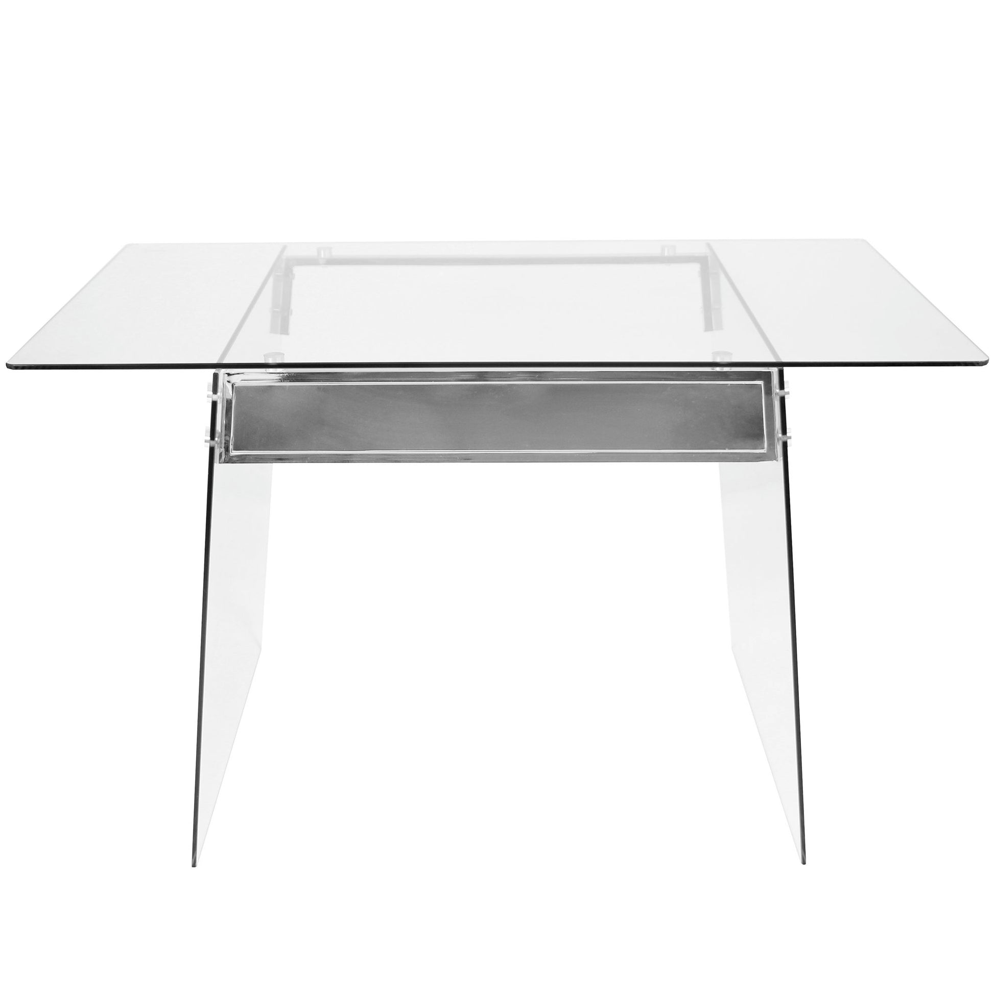 Glacier - Contemporary Desk - Clear / Chrome - Best Buy Furniture
