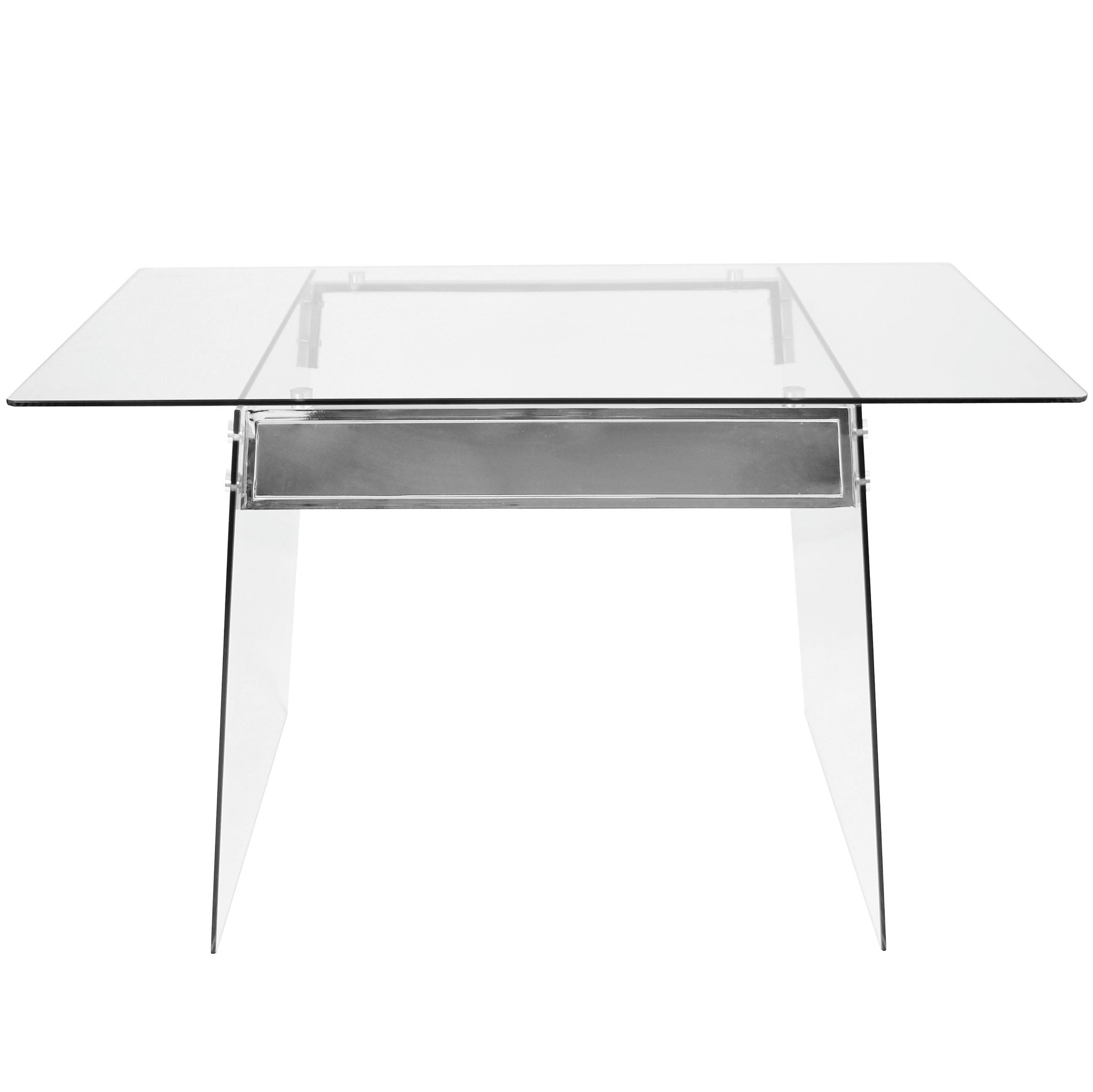Glacier - Contemporary Desk - Clear / Chrome - Best Buy Furniture