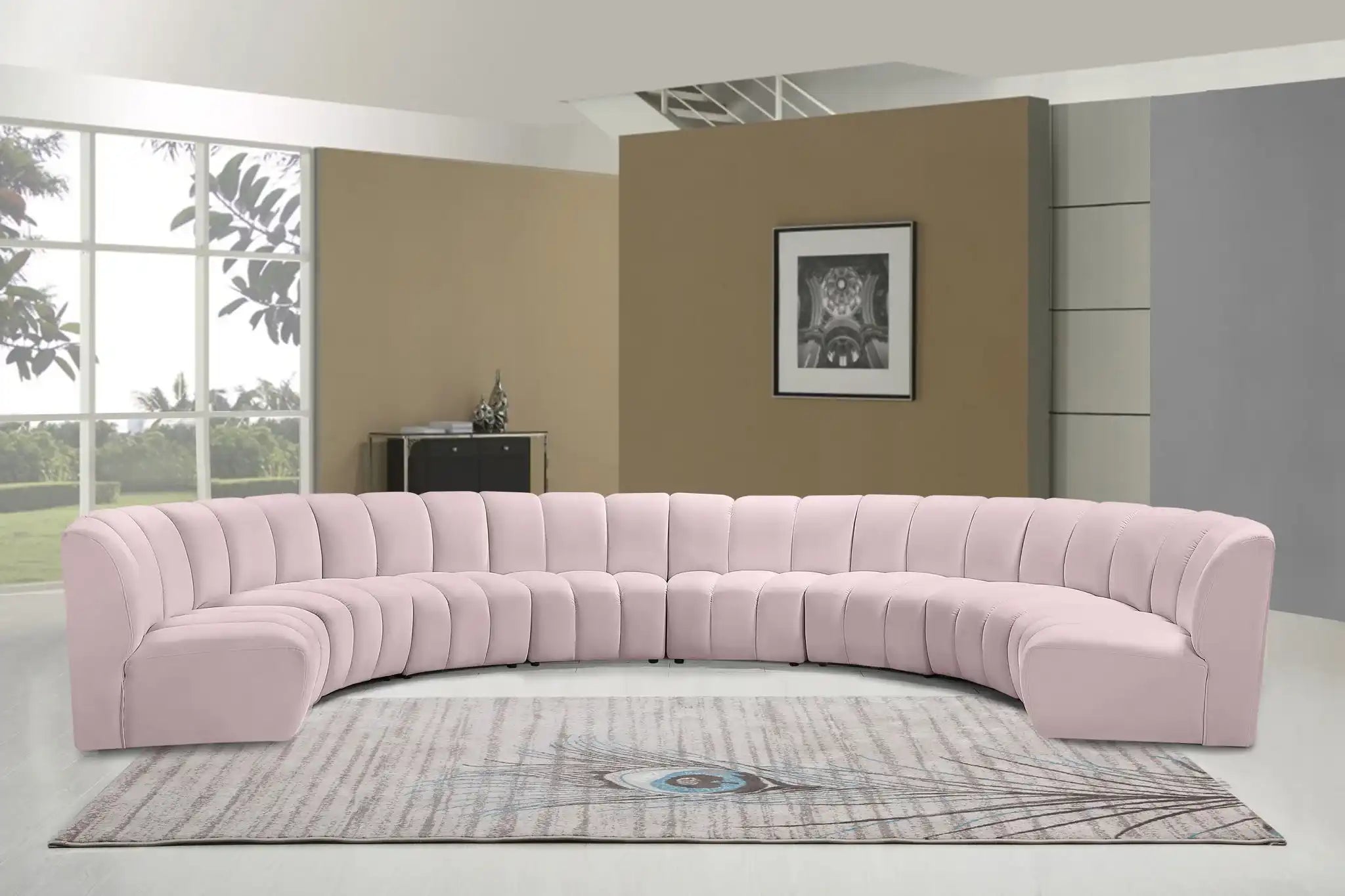 Infinity - 8 Piece Velvet Modular Sectional