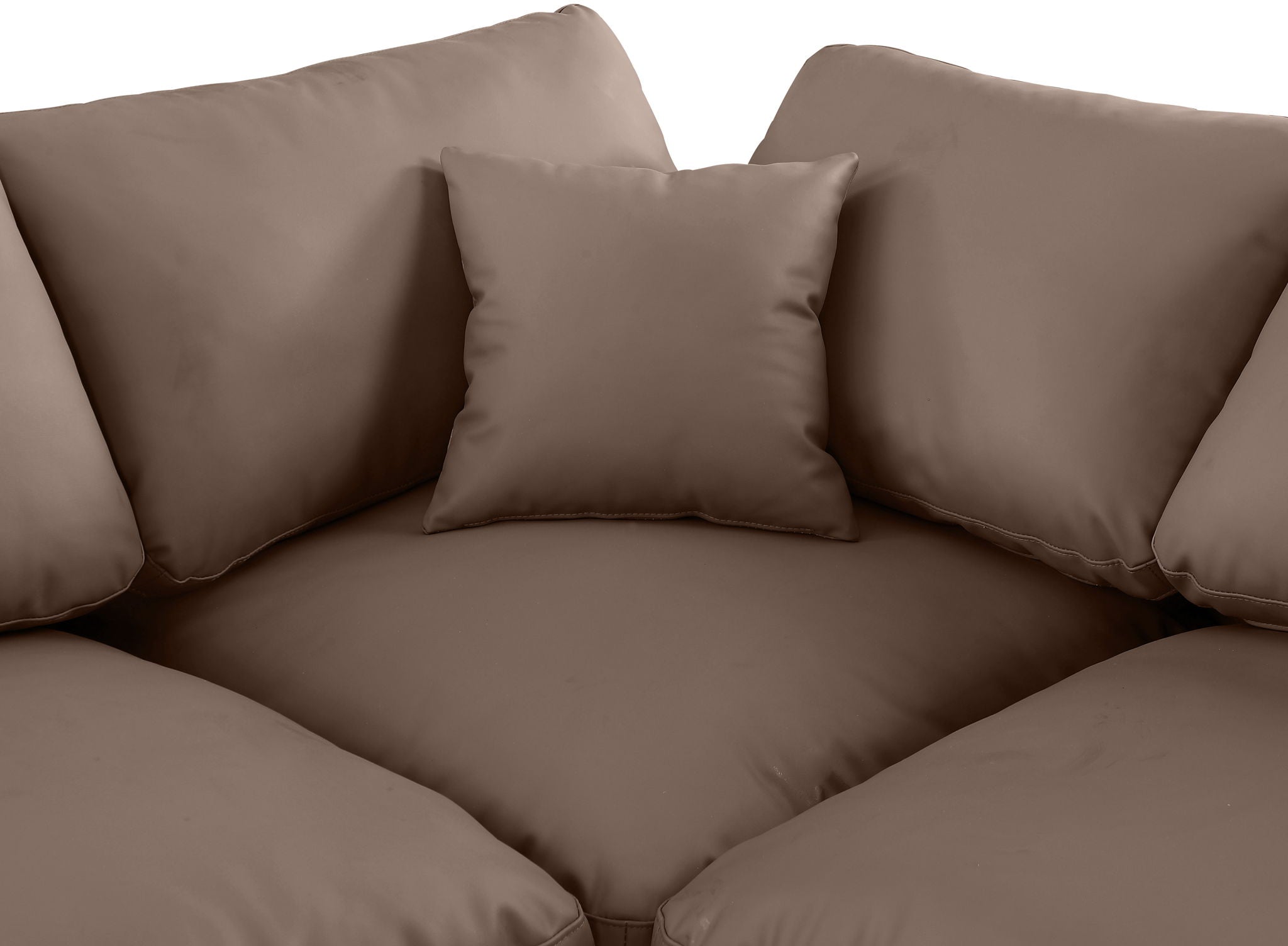 Comfy - 5 Piece Faux Leather Modular Sectional