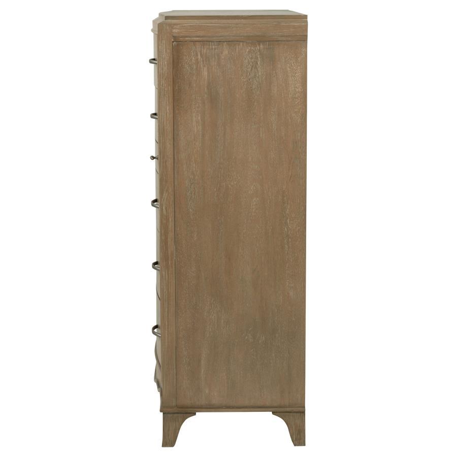 Revello - 6-Drawer Bedroom Chest Of Drawers - Washed Mango - Best Buy Furniture