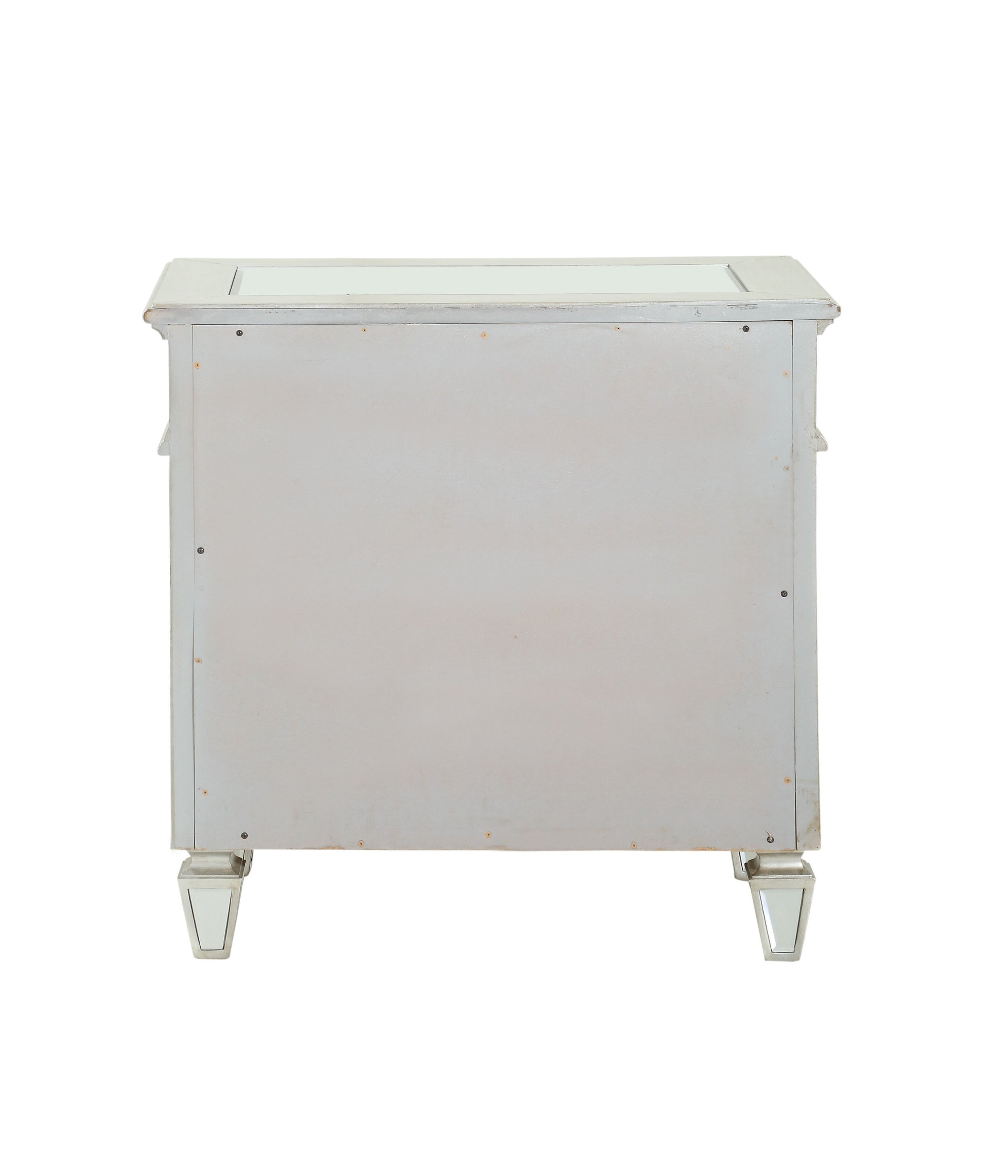 Varian - Mirrored Nightstand - Silver - Best Buy Furniture