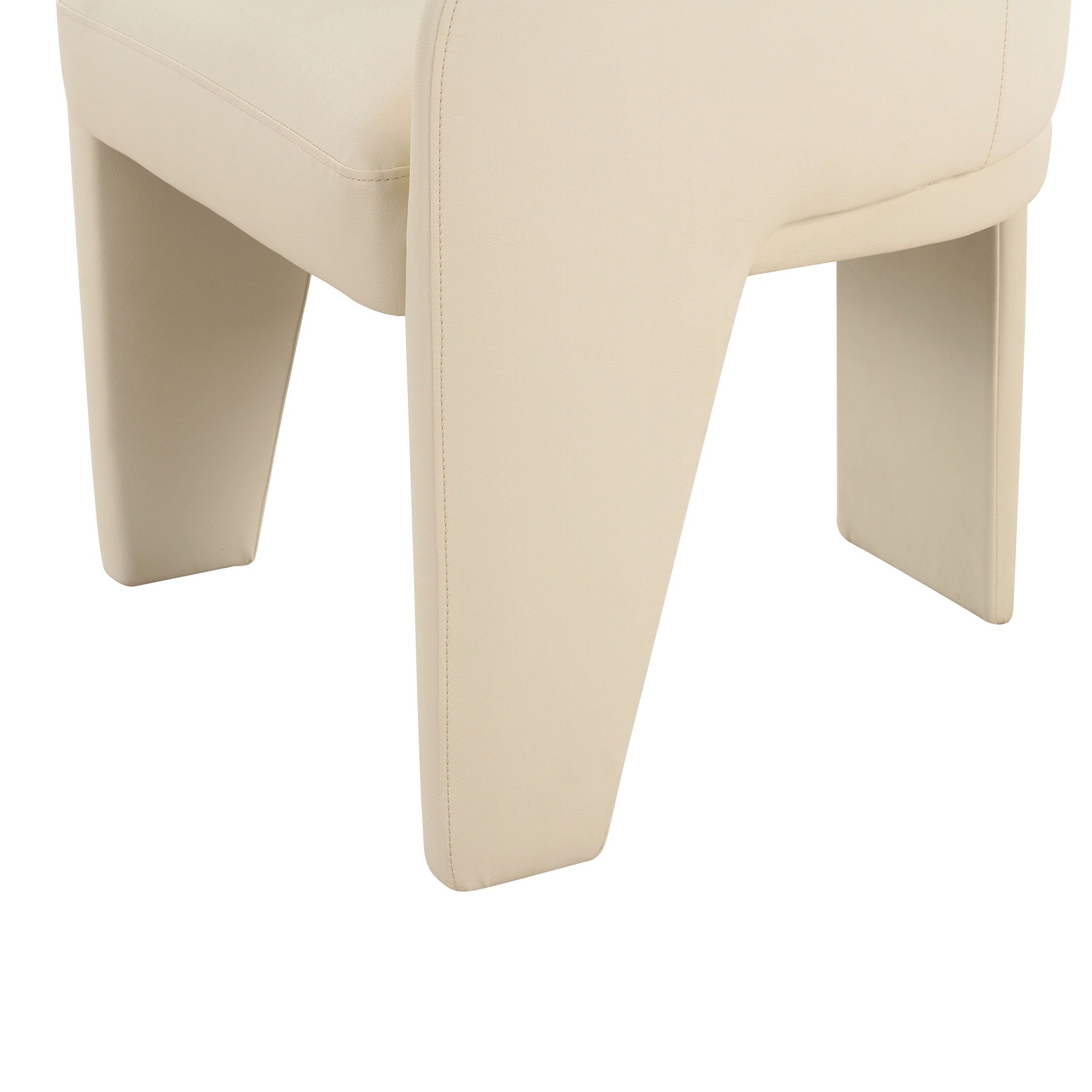 Leo - Vegan Leather Dining Chair - Cream
