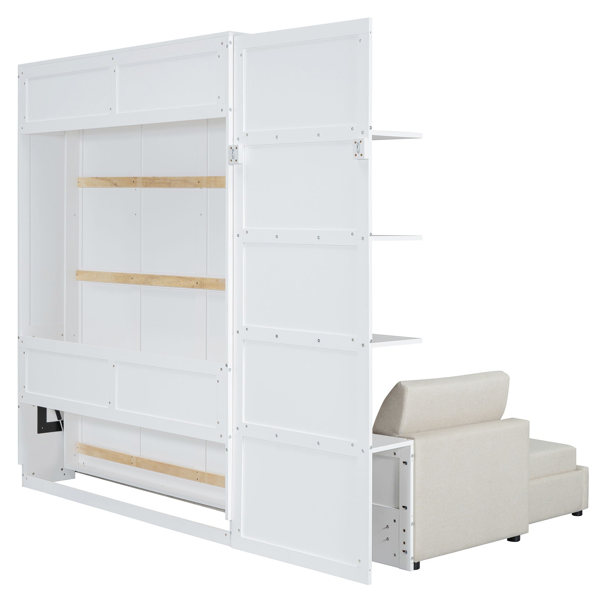 Murphy Bed With Sofa And Shelves