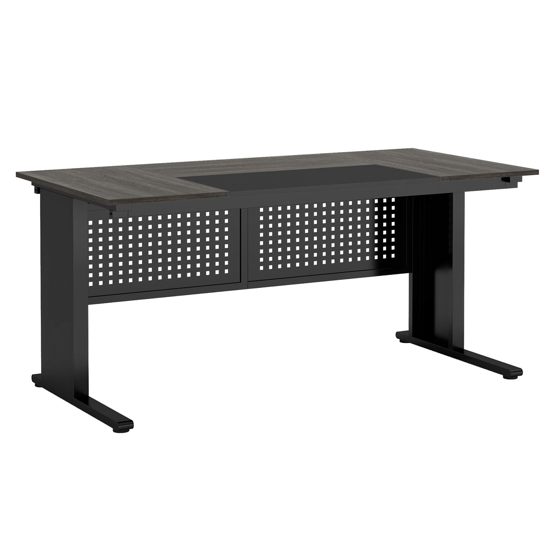 L-Shaped Executive Desk With File Cabinet , Office Workstation With Drawers, Shelves & Storage