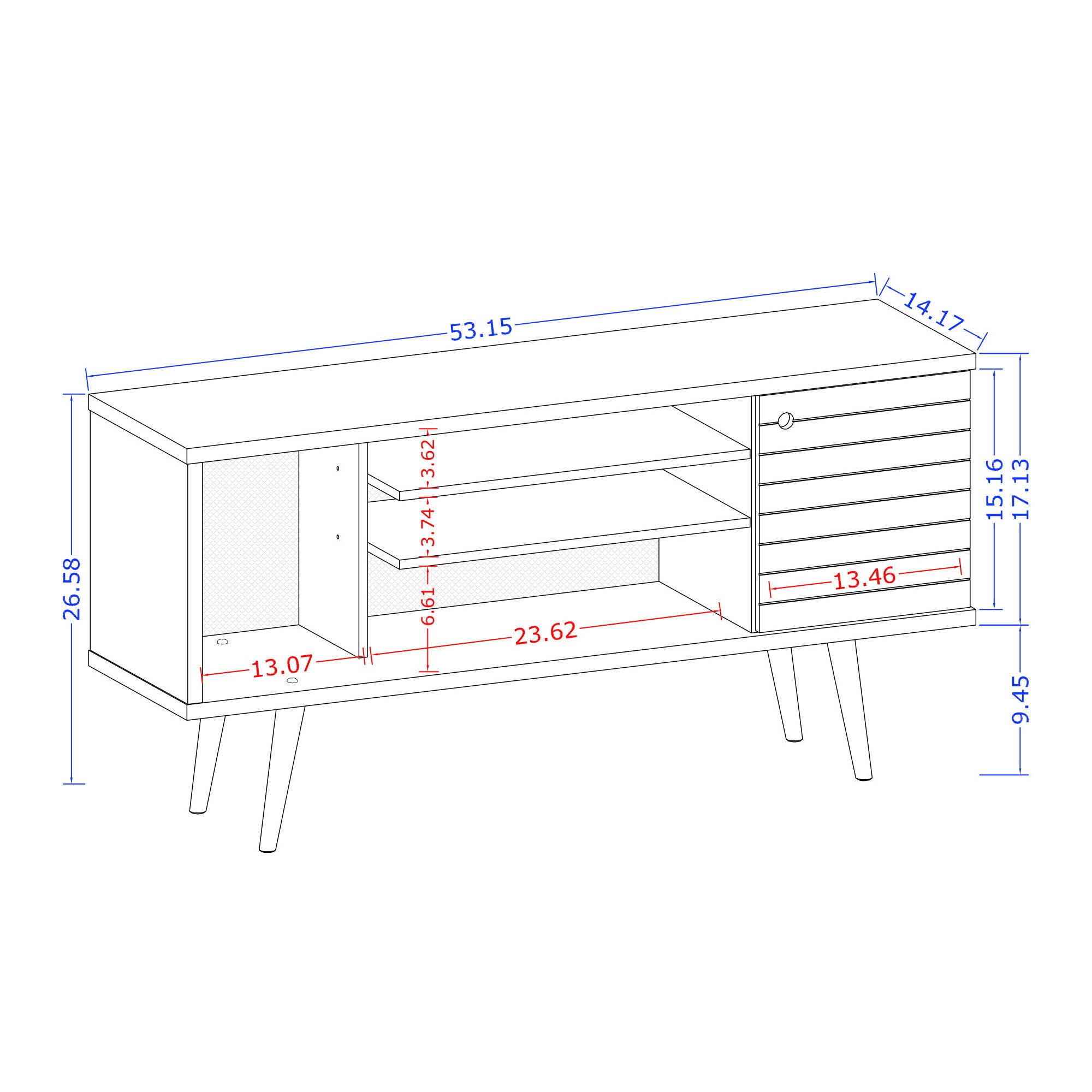 Liberty - TV Stand With Open / Concealed Storage