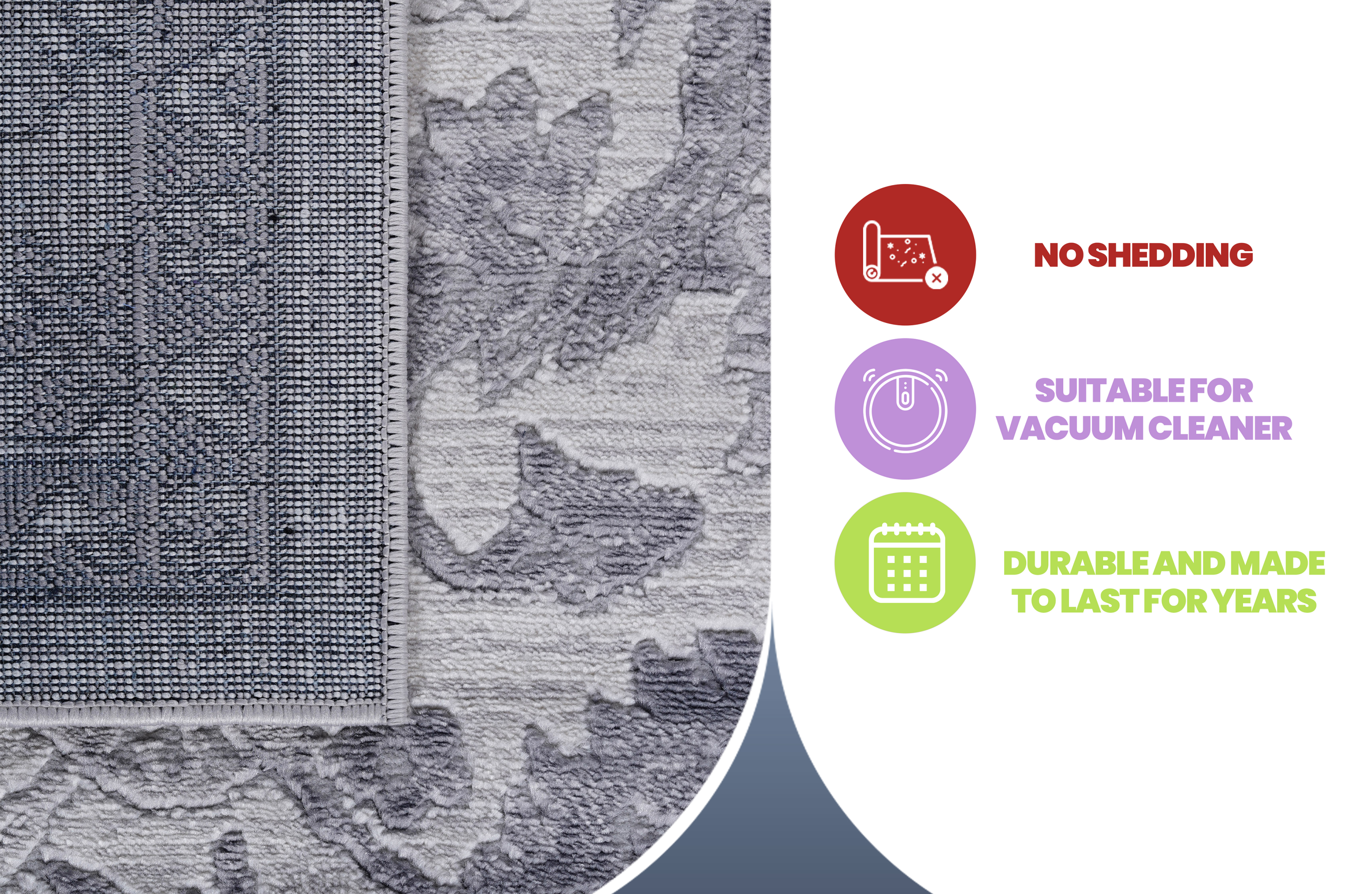 NAAR MARFI Collection Oriental Non-Shedding and Stain Resistant Area Rug