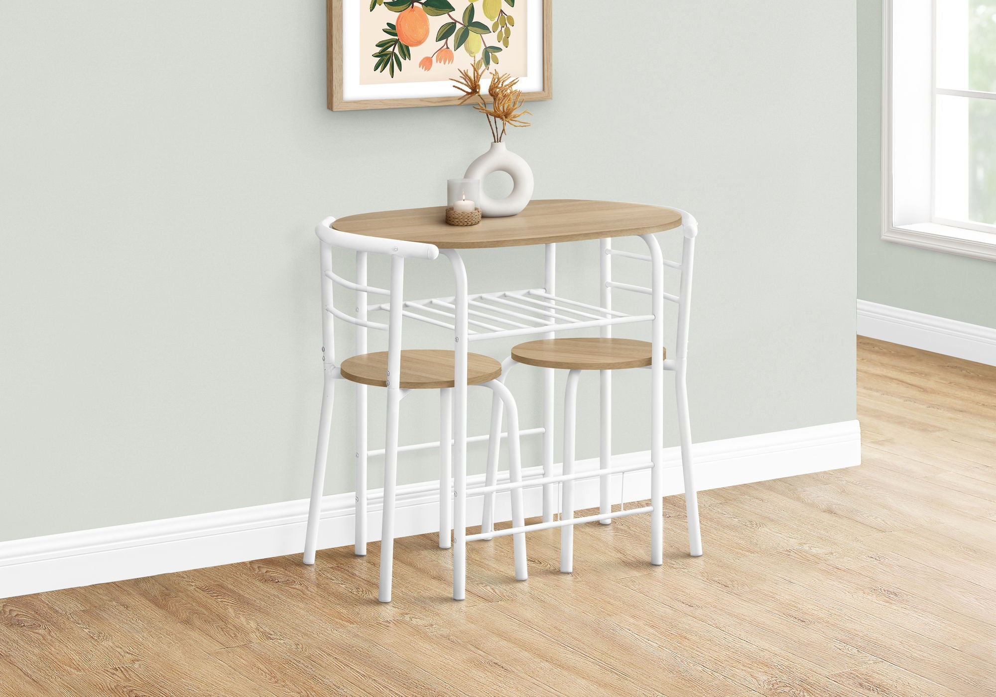 3 Pieces Dining Table Set, Small, Contemporary & Modern