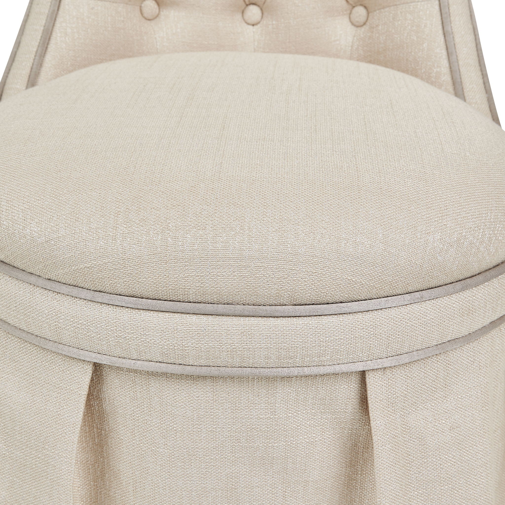 Villa Cherie - Tufted Vanity Chair - Frosted Pearl