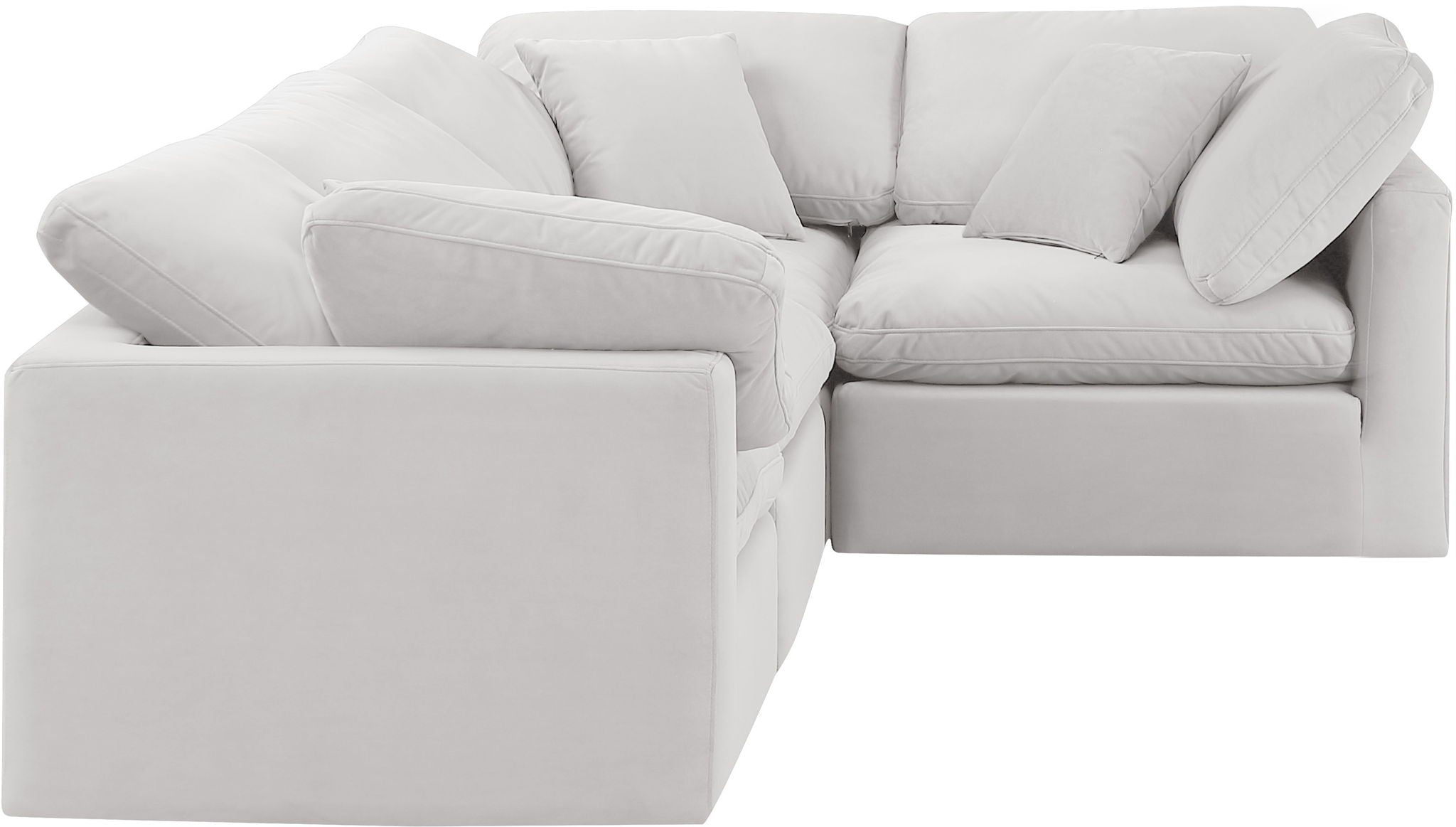 Indulge - Velvet 4 Piece Modular Corner Sectional