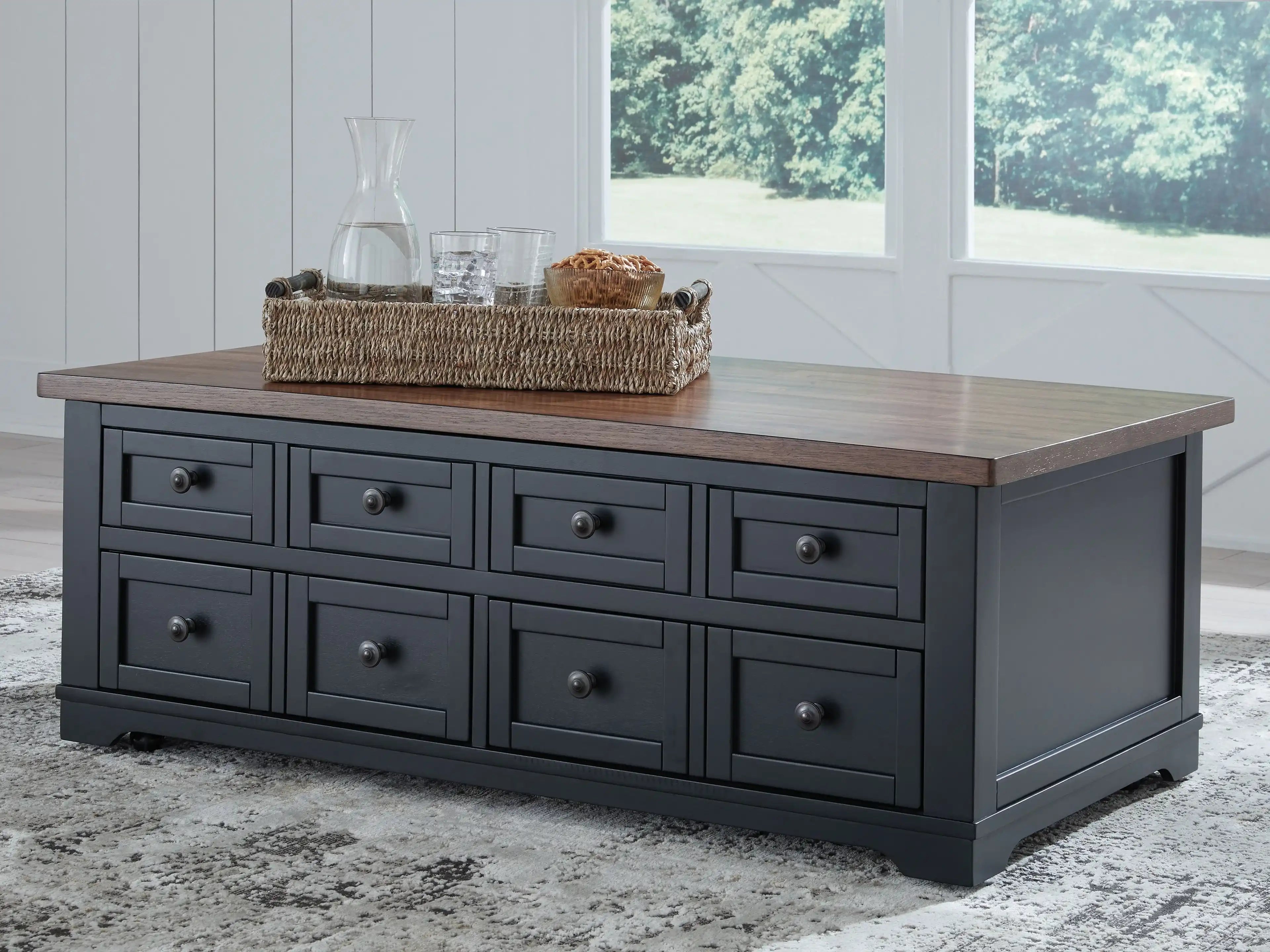 Wildenauer - Brown / Black - Lift Top Cocktail Table