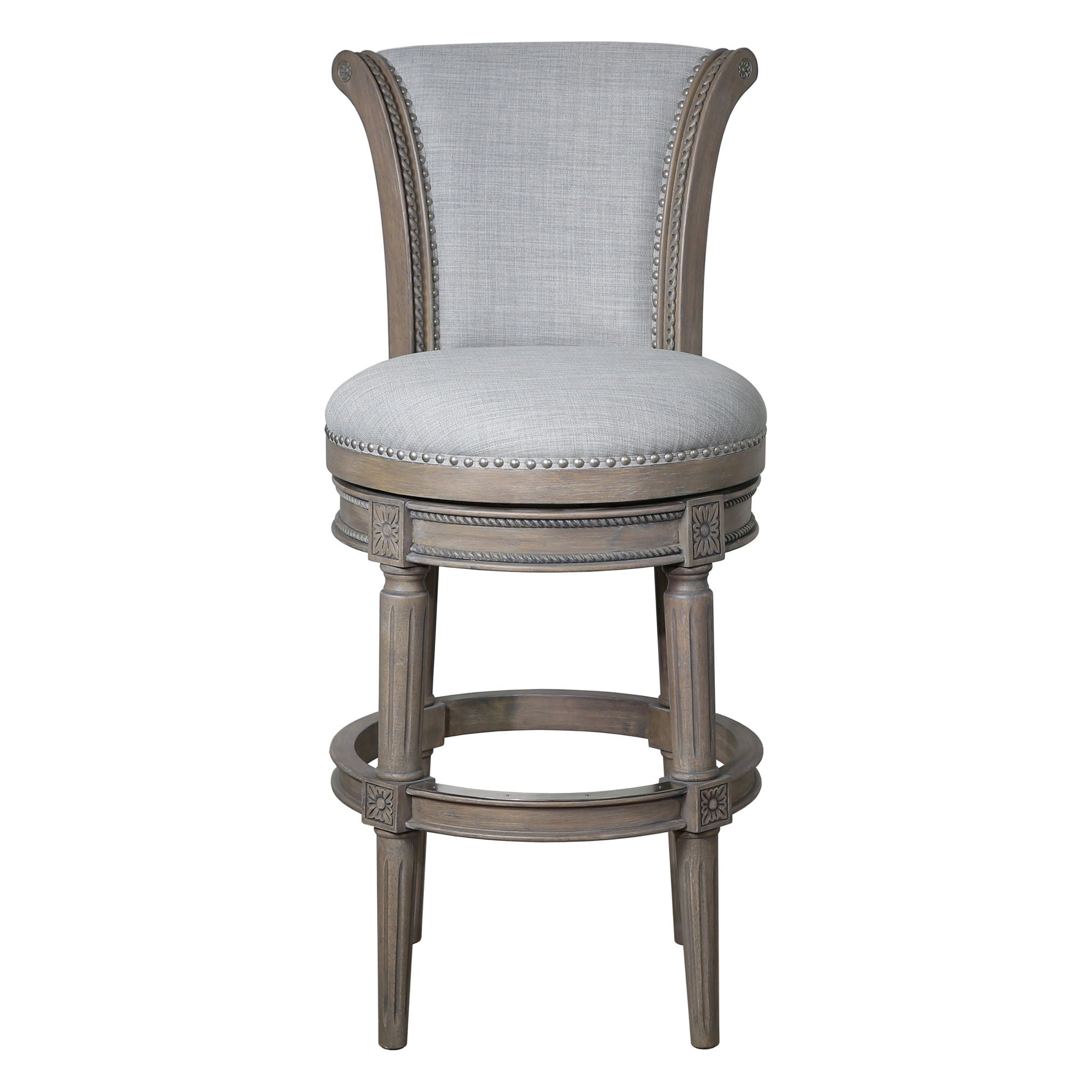 Swivel Barstool With High-Back