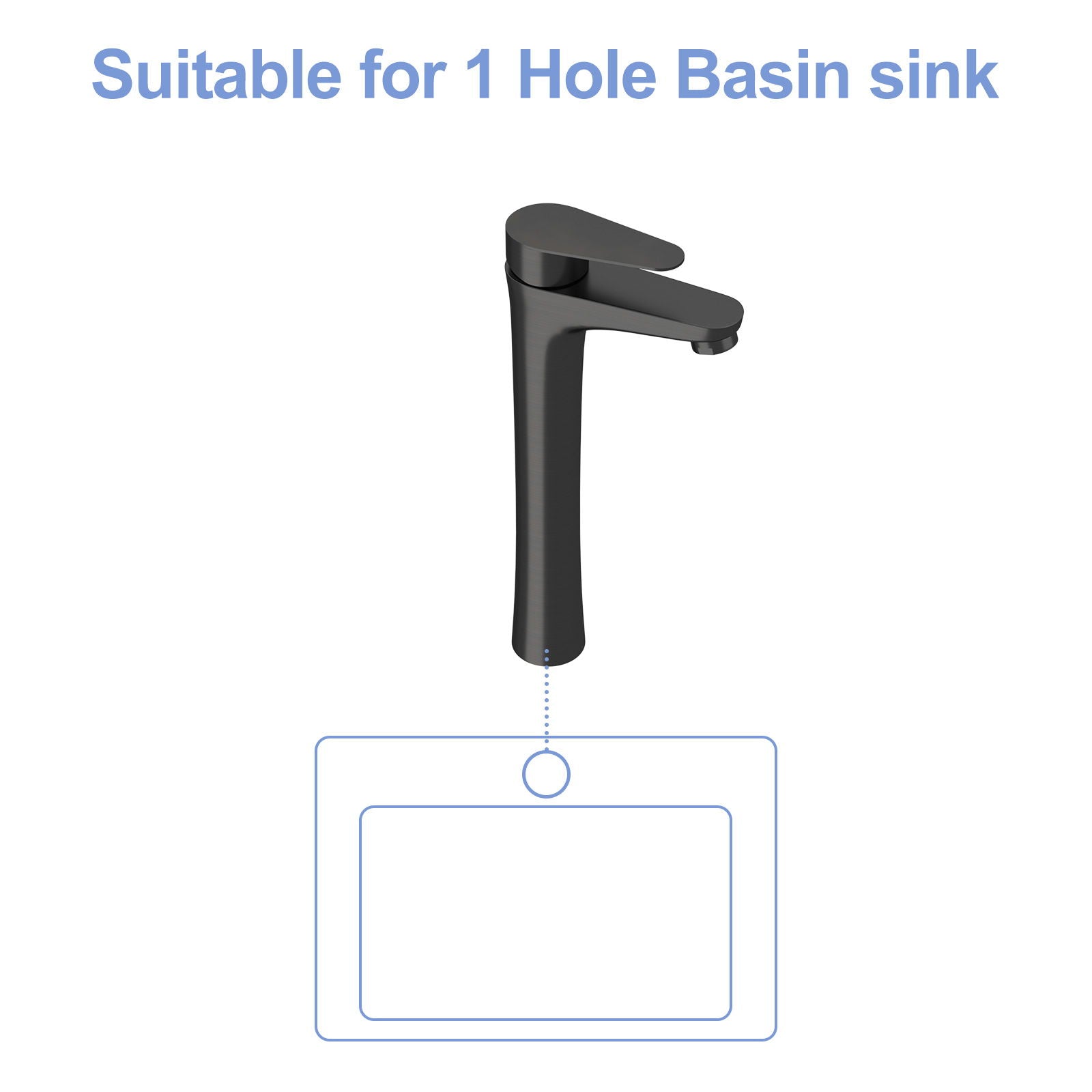 Single Handle Vessel Sink Faucet