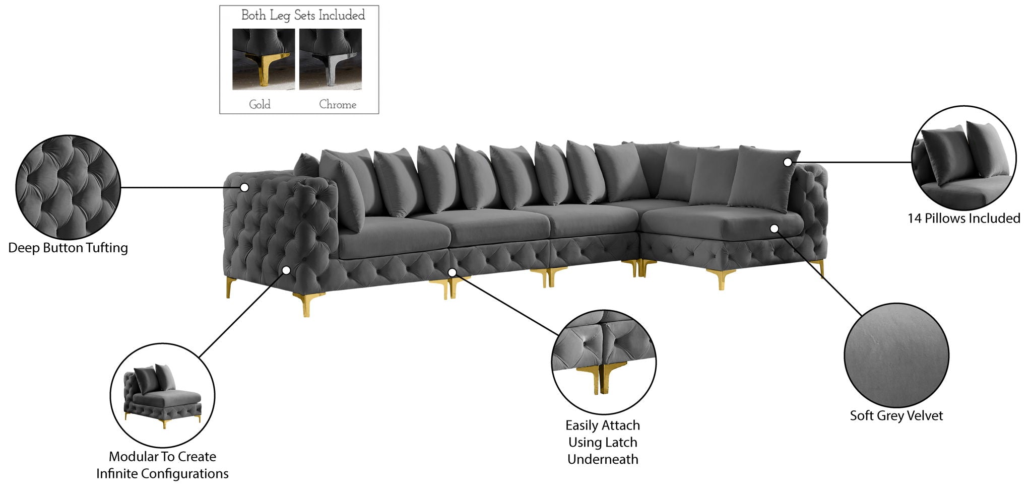 Tremblay - 5 Piece Modular Sectional