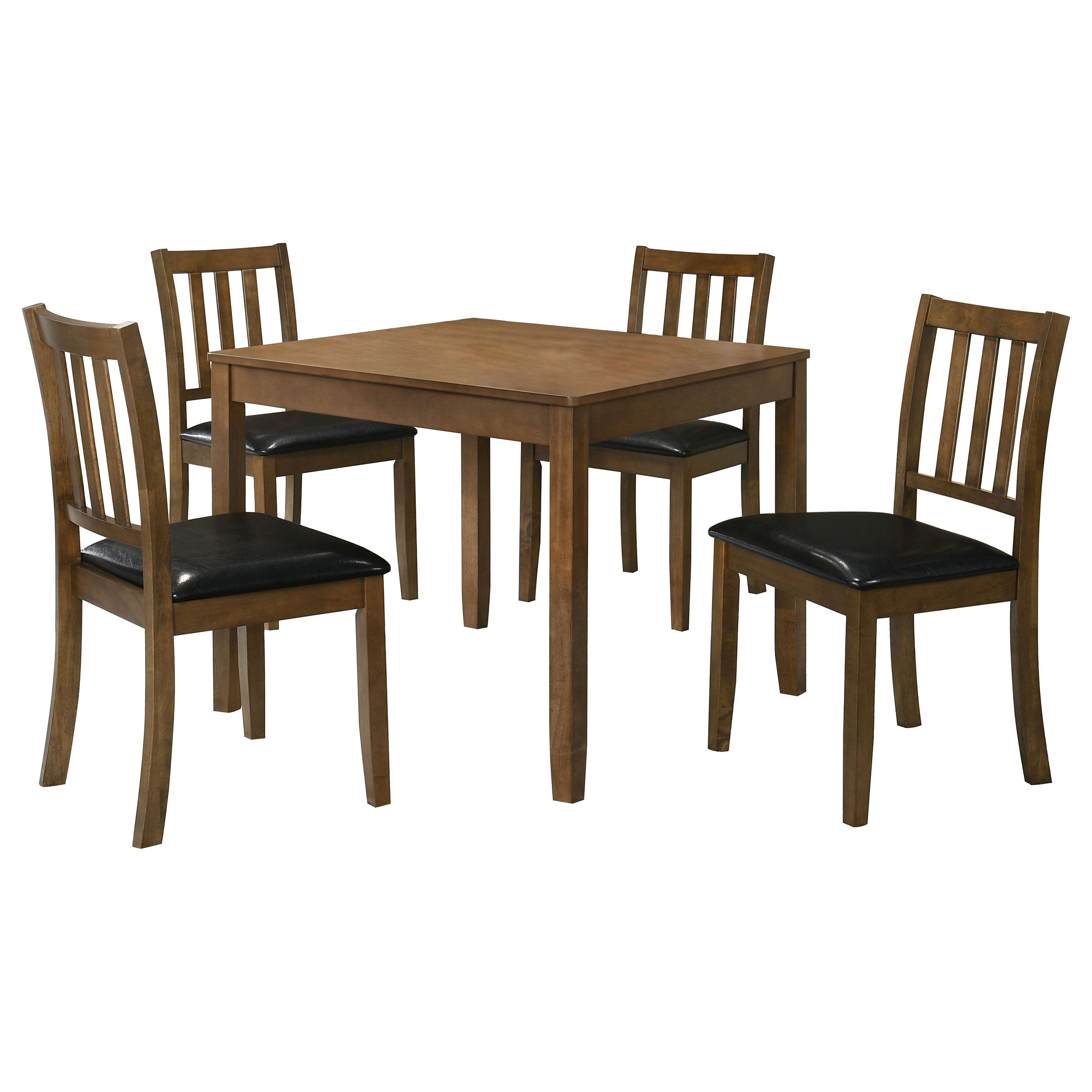 Parkwood 5-piece Square Dining Table Set Honey Brown-