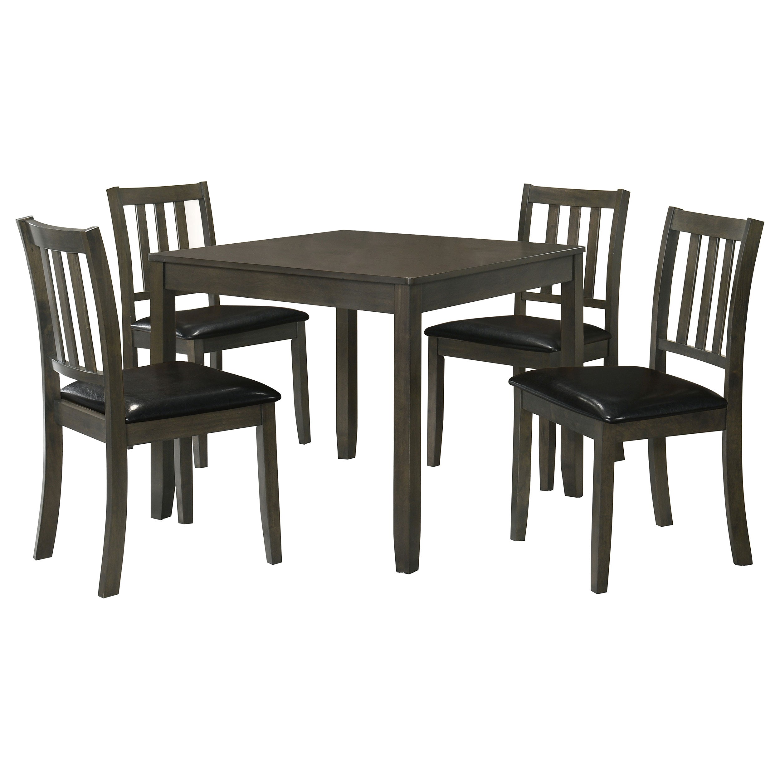 Parkwood 5-piece Square Dining Table Set Charcoal-