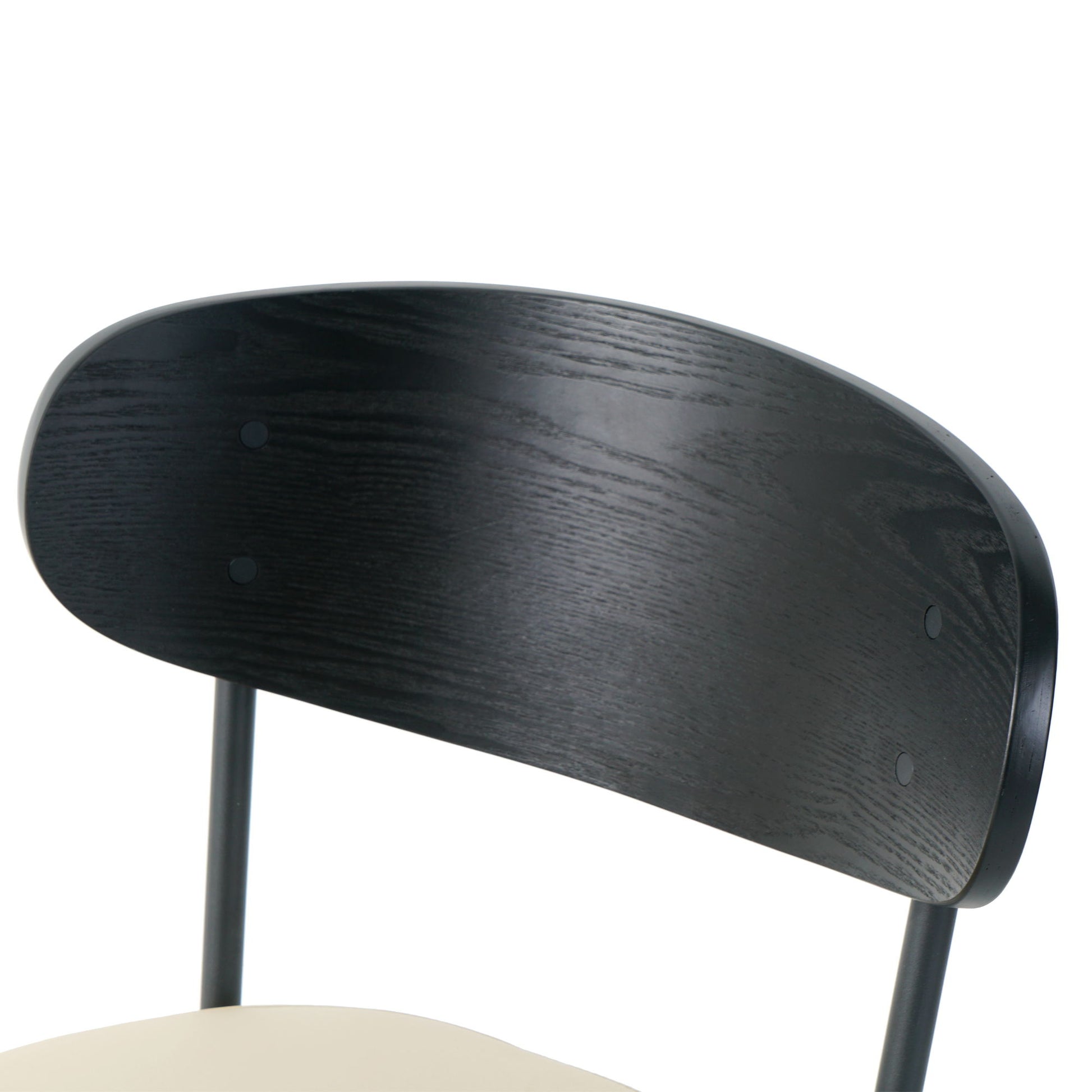 Modern Bentwood Dining Chair, Metal Legs, Ash Veneer Back, (Set of 2) - Cream - Best Buy Furniture