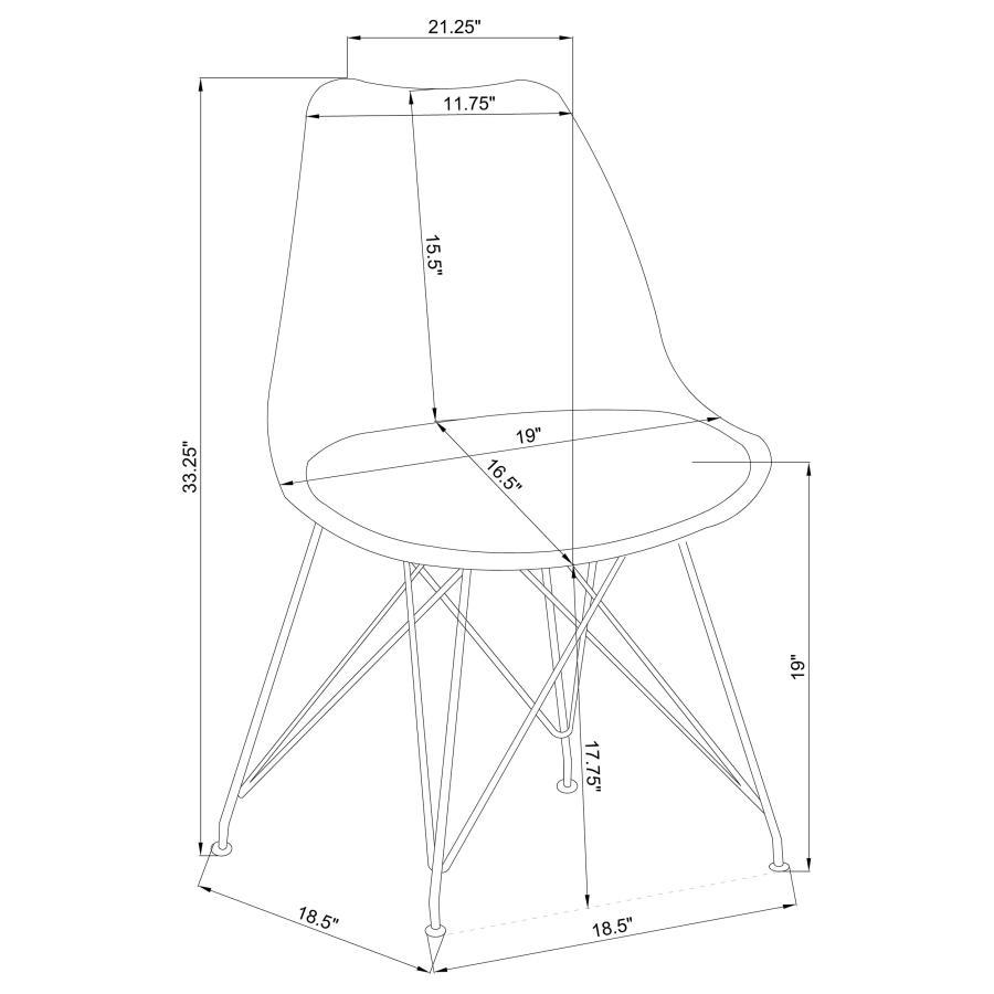 Juniper - Polypropylene Dining Side Chair (Set of 2) - Gray