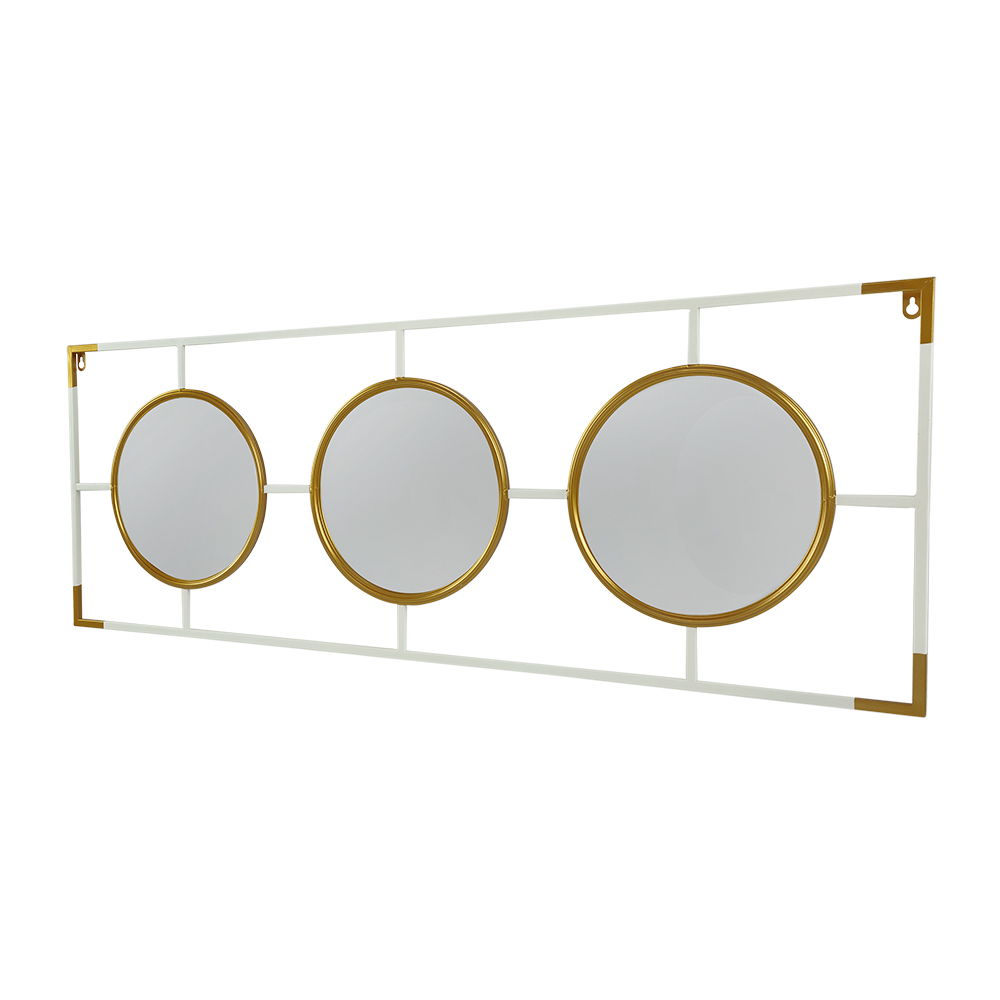 3 Mirror Piece Wall Mirror in Rectangular Frame
