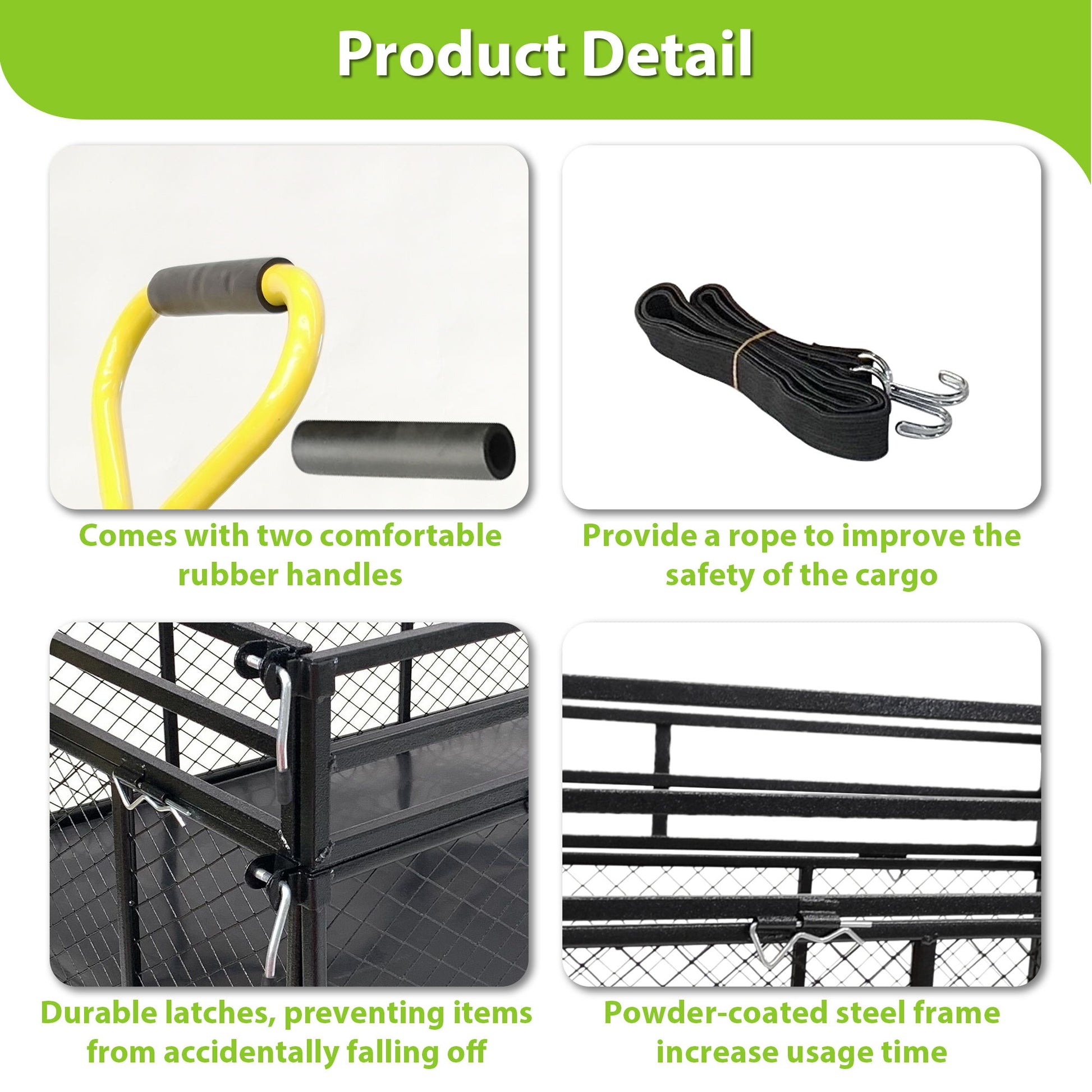 Steel Garden Cart, Heavy Duty 1400 Lbs Capacity, With Removable Mesh Sides To Convert Into Flatbed, Utility Metal Wagon With 2-In-1 Handle And 16 In Tires, Perfect For Garden, Farm, Yard - Black - Best Buy Furniture