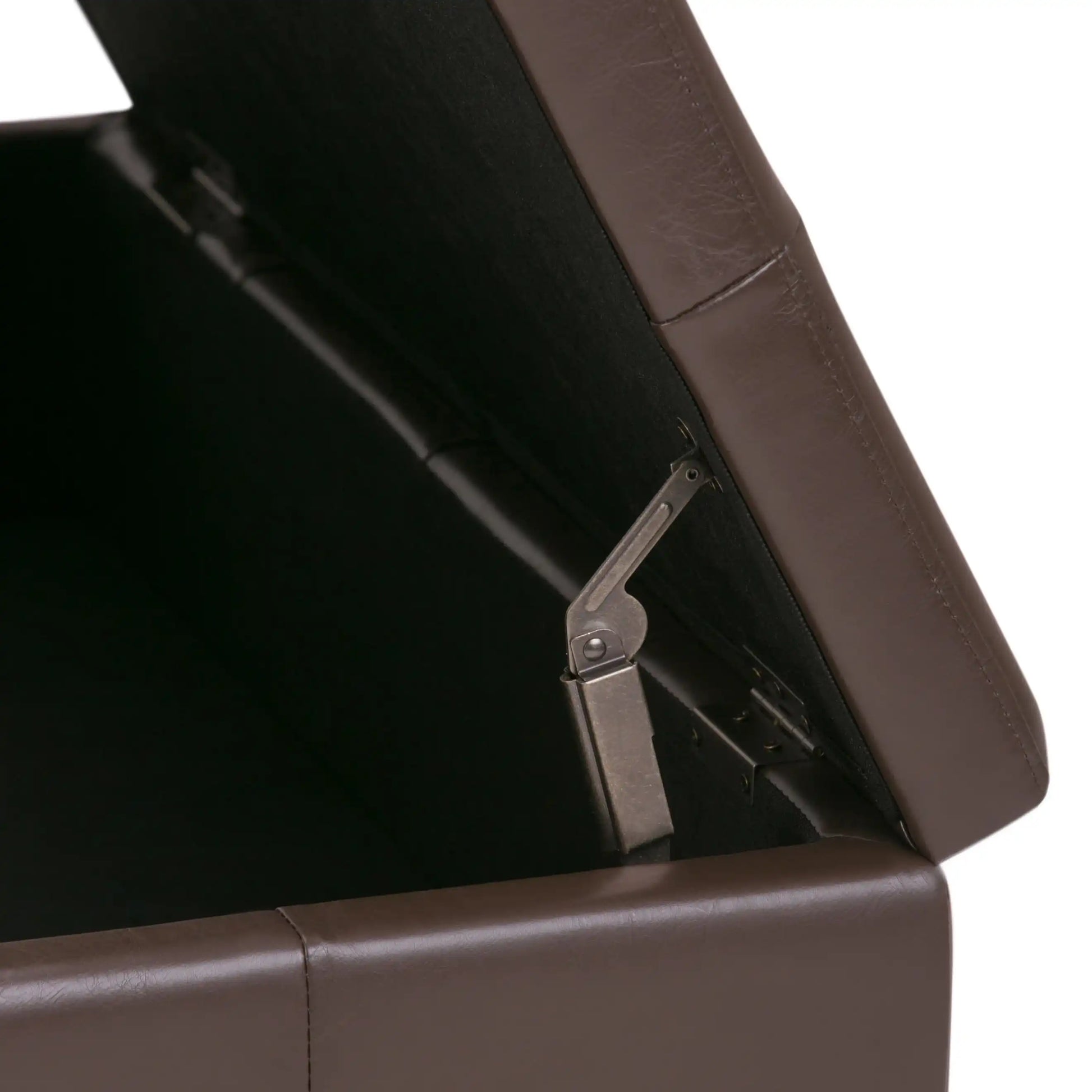 Dover - Square Coffee Table Storage Ottoman - Chocolate Brown - Best Buy Furniture