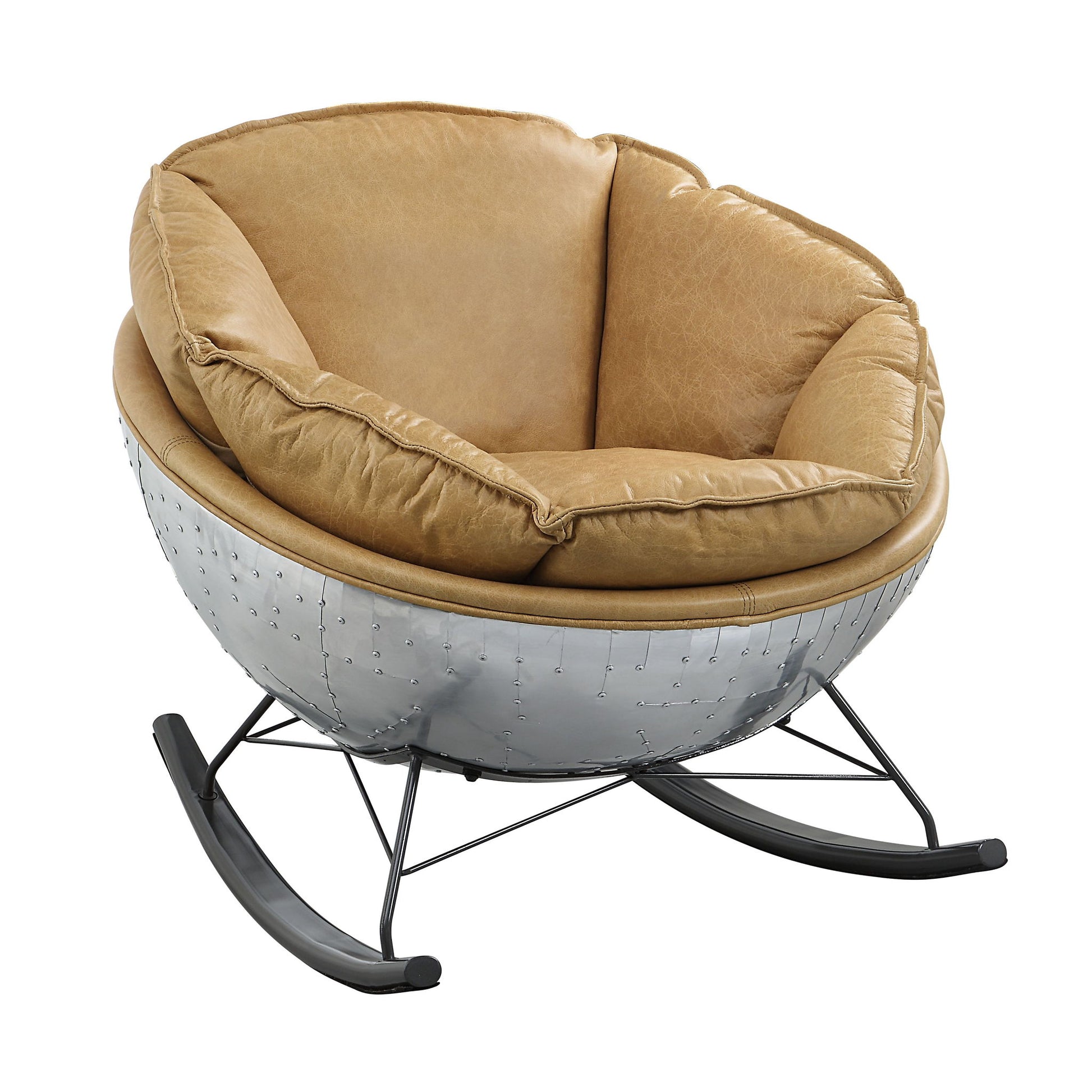 Pippin - Top Grain Leather Rocking Chair - Morocco - Best Buy Furniture