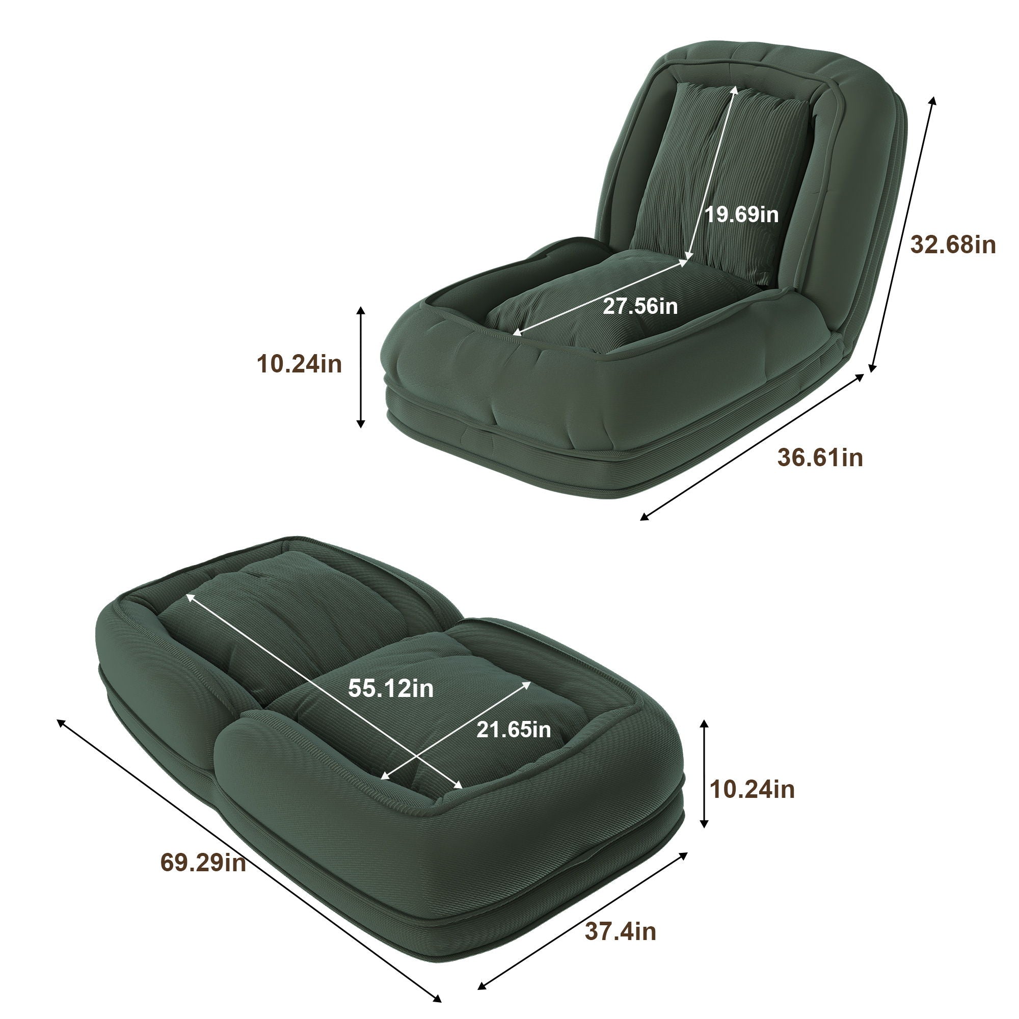 Upholstered Human Dog Bed For Adults And Pets