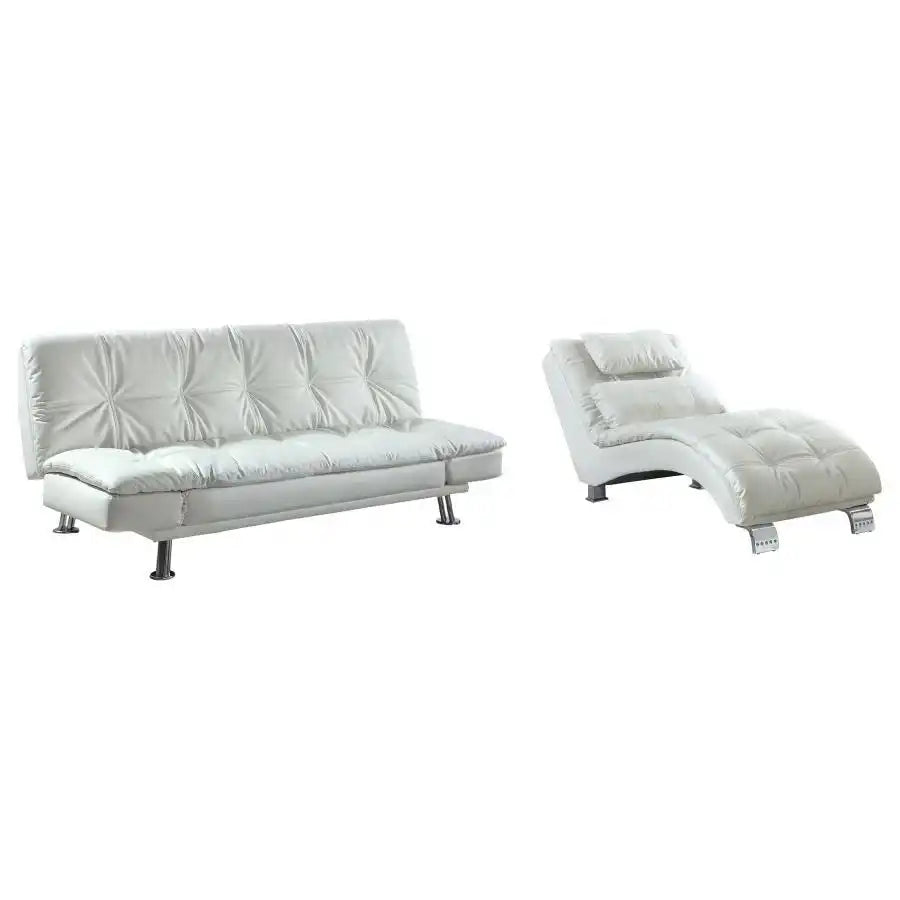 Dilleston - Faux Leather Upholstered Tufted Chaise