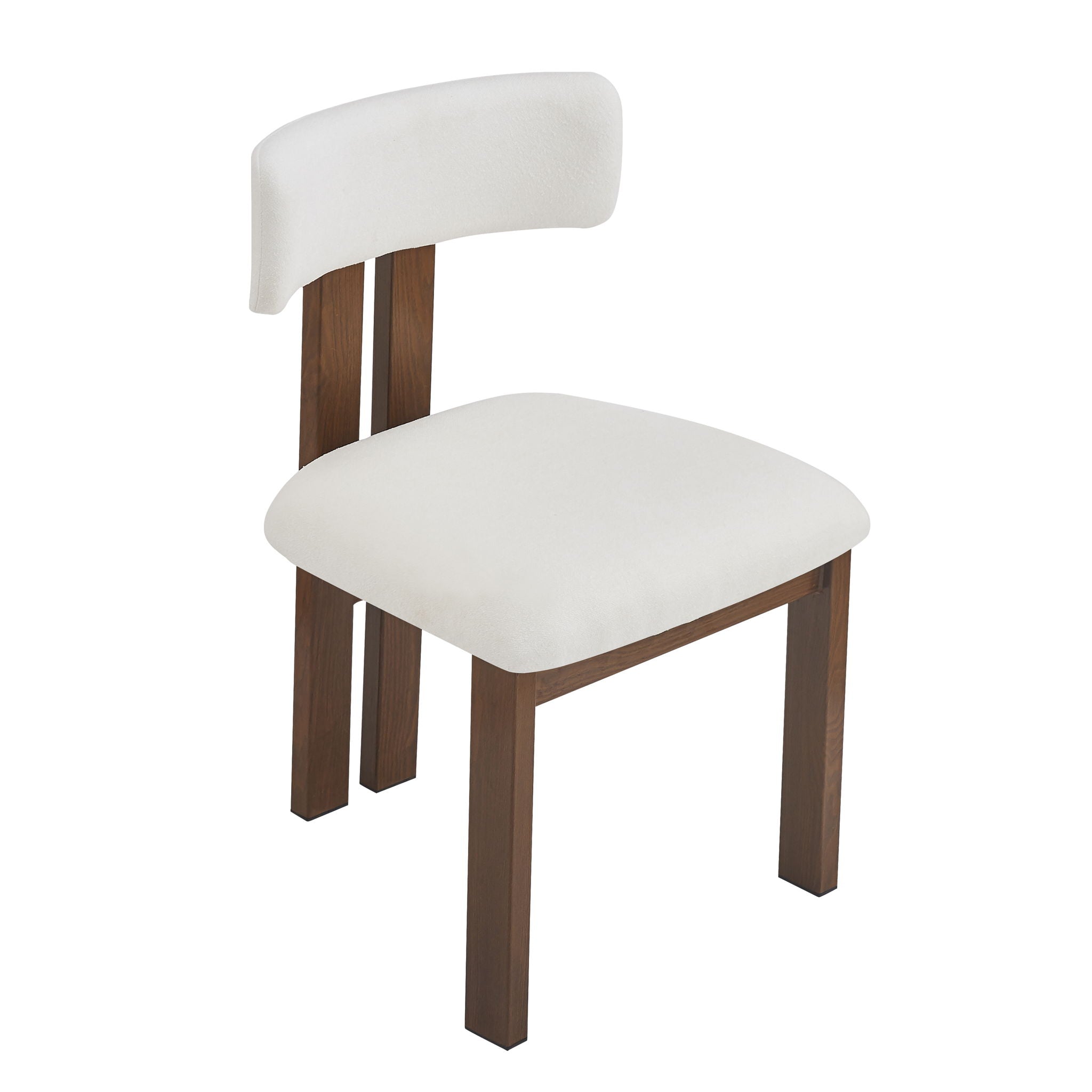Modern 7 Piece Dining Set With Upholstered Armless Chairs And Dining Table