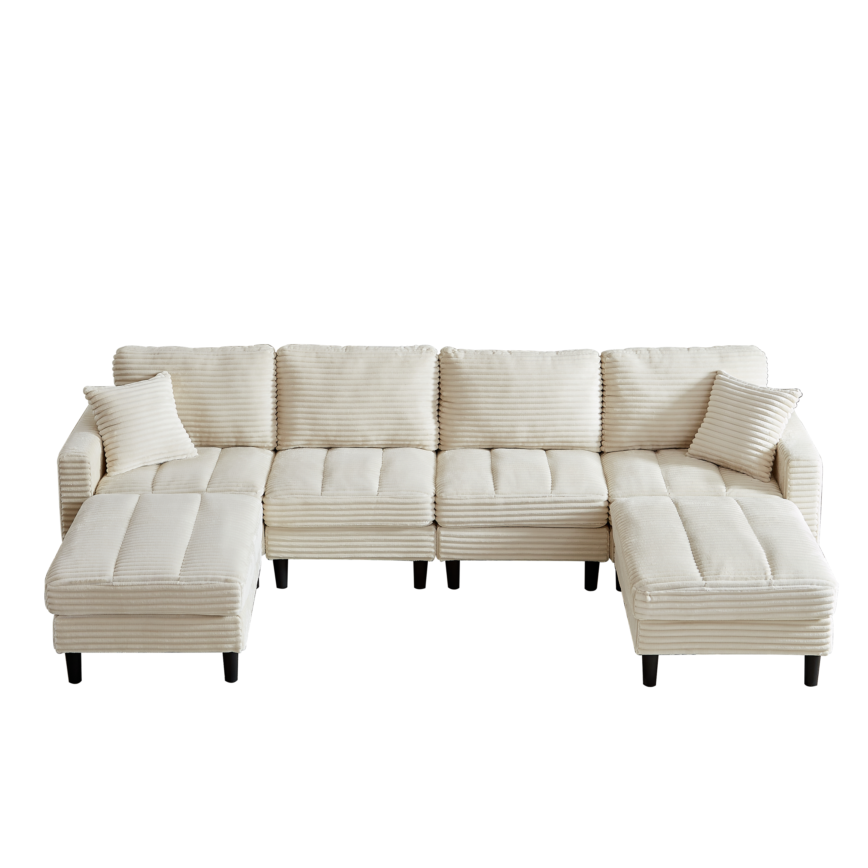 The Beverly Corduroy U-Shaped Sectional Sofa